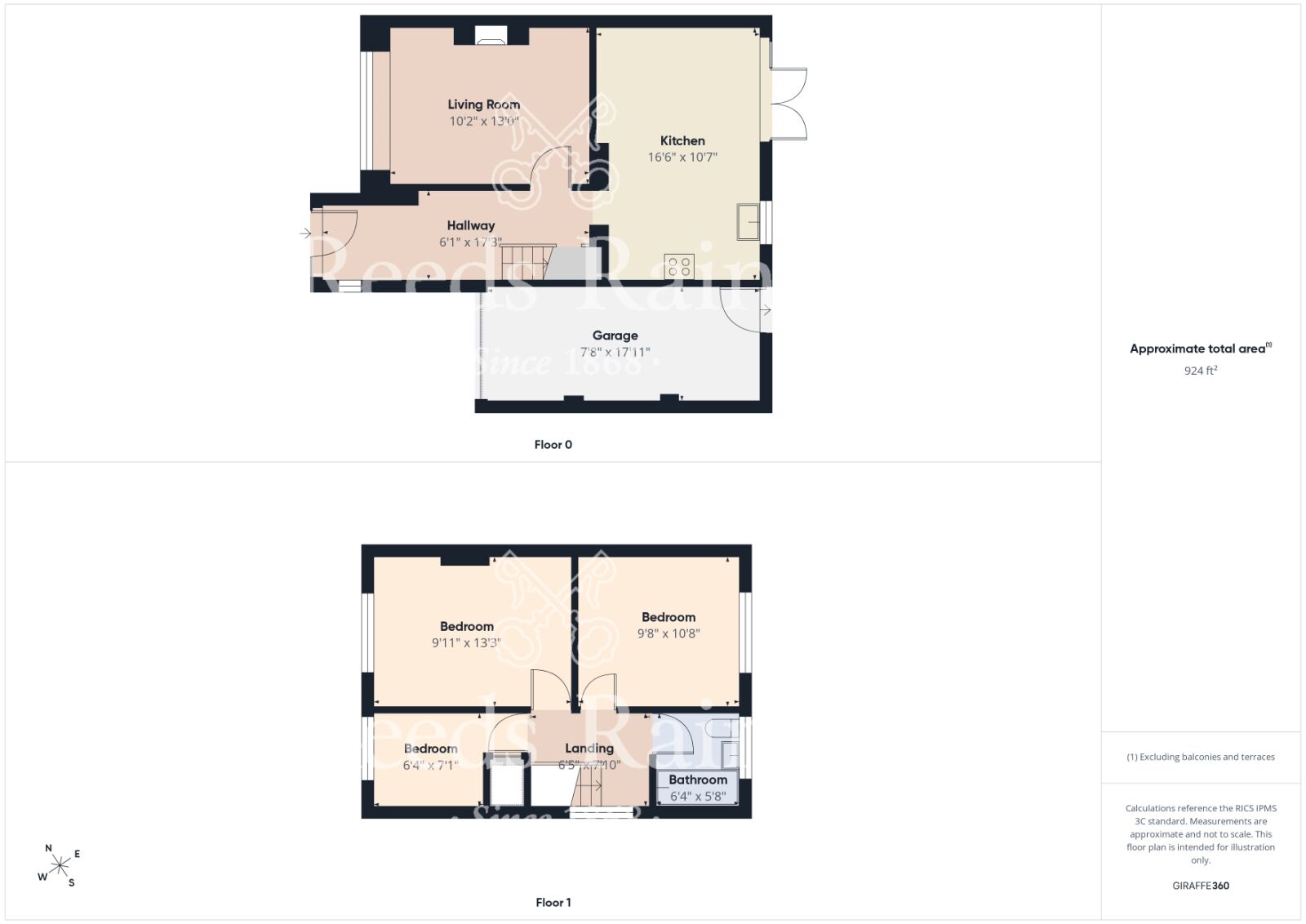 Floorplan of 3 bedroom Semi Detached House for sale, Baysdale Close, Guisborough, North Yorkshire, TS14