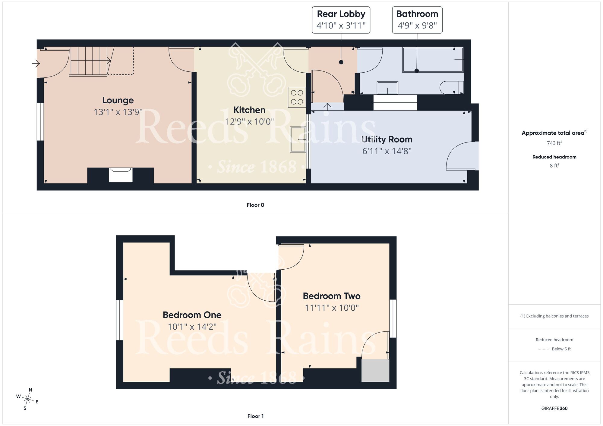 Floorplan of 2 bedroom Mid Terrace House for sale, Redcar Road, Dunsdale, North Yorkshire, TS14