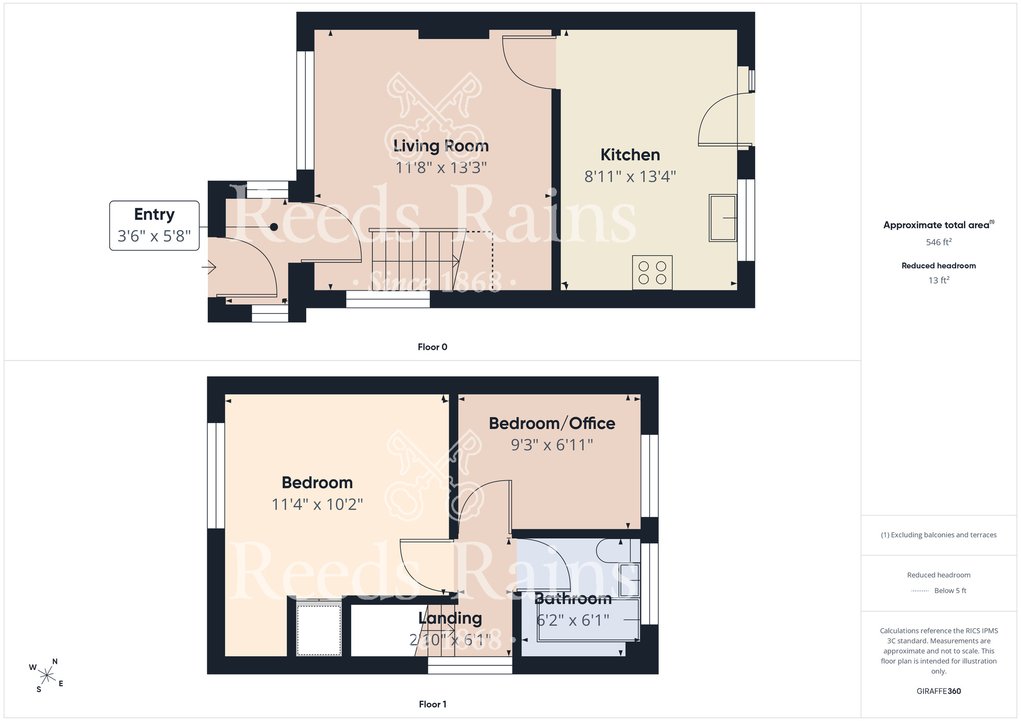 Floorplan of 2 bedroom Semi Detached House for sale, Meath Way, Guisborough, North Yorkshire, TS14