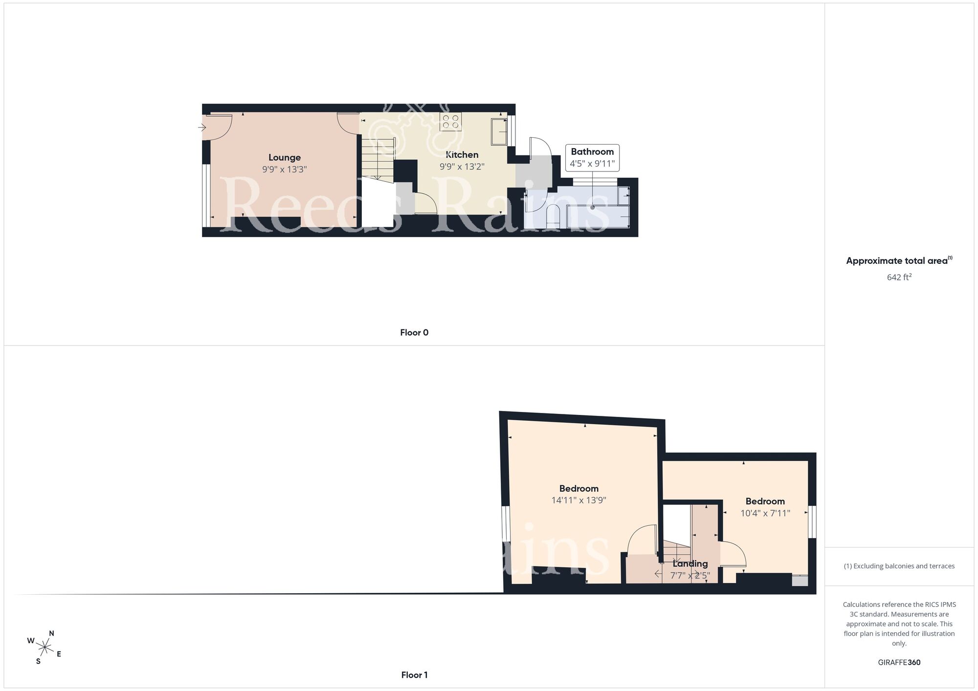 Floorplan of 2 bedroom Mid Terrace House for sale, Hewitts Buildings, Guisborough, North Yorkshire, TS14