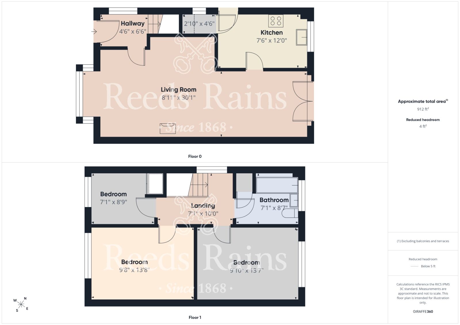 Floorplan of 3 bedroom Semi Detached House for sale, Lauderdale Drive, Guisborough, North Yorkshire, TS14