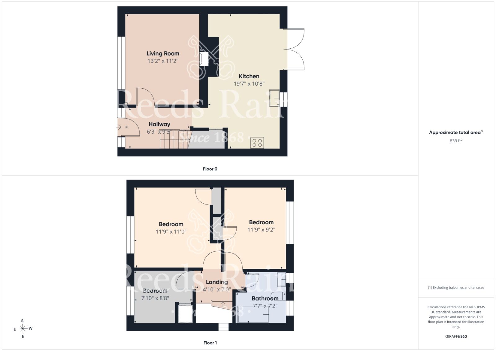 Floorplan of 3 bedroom Semi Detached House for sale, Coronation Road, Loftus, North Yorkshire, TS13