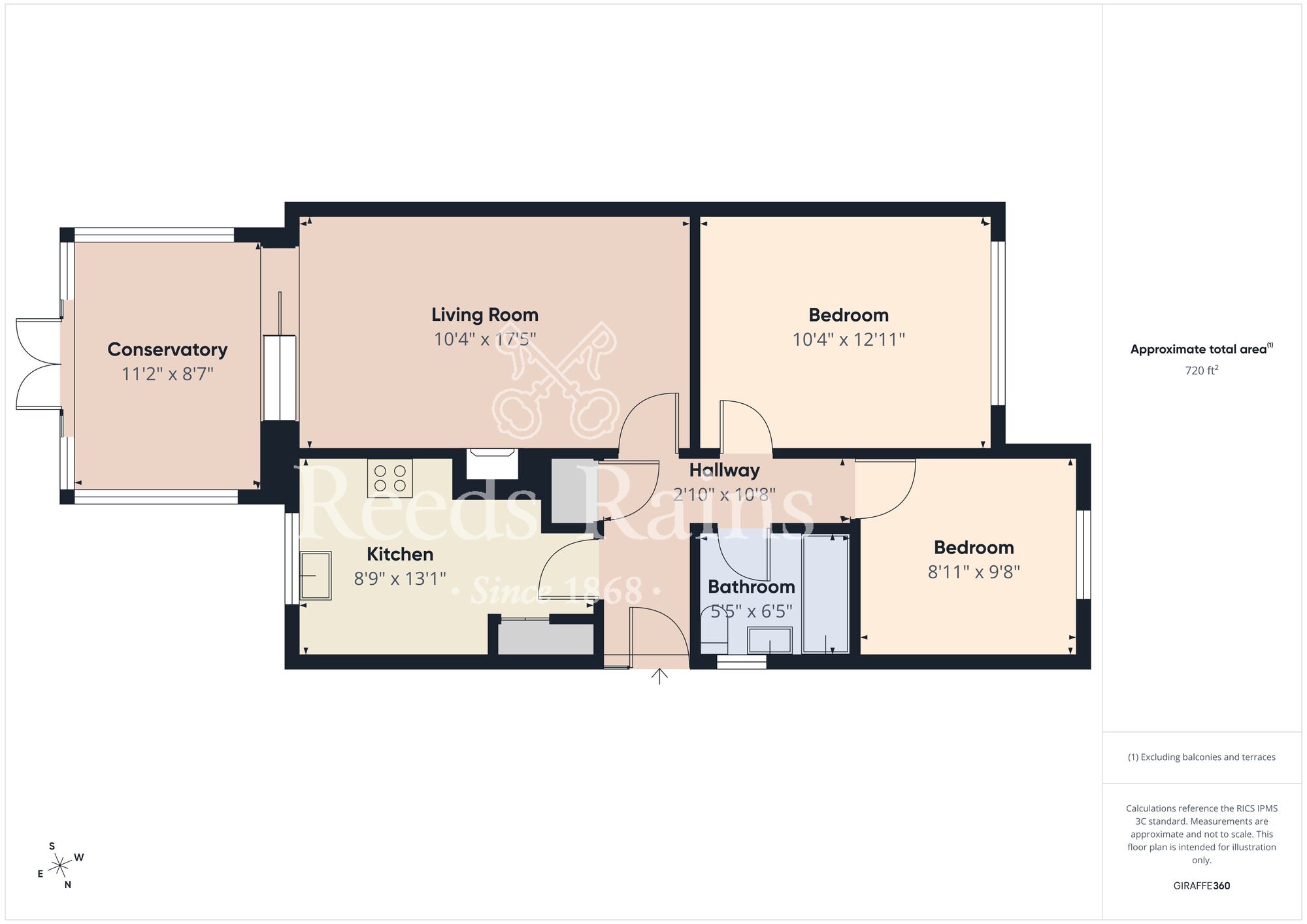 Floorplan of 2 bedroom Semi Detached Bungalow for sale, Balmoral Road, Lingdale, North Yorkshire, TS12