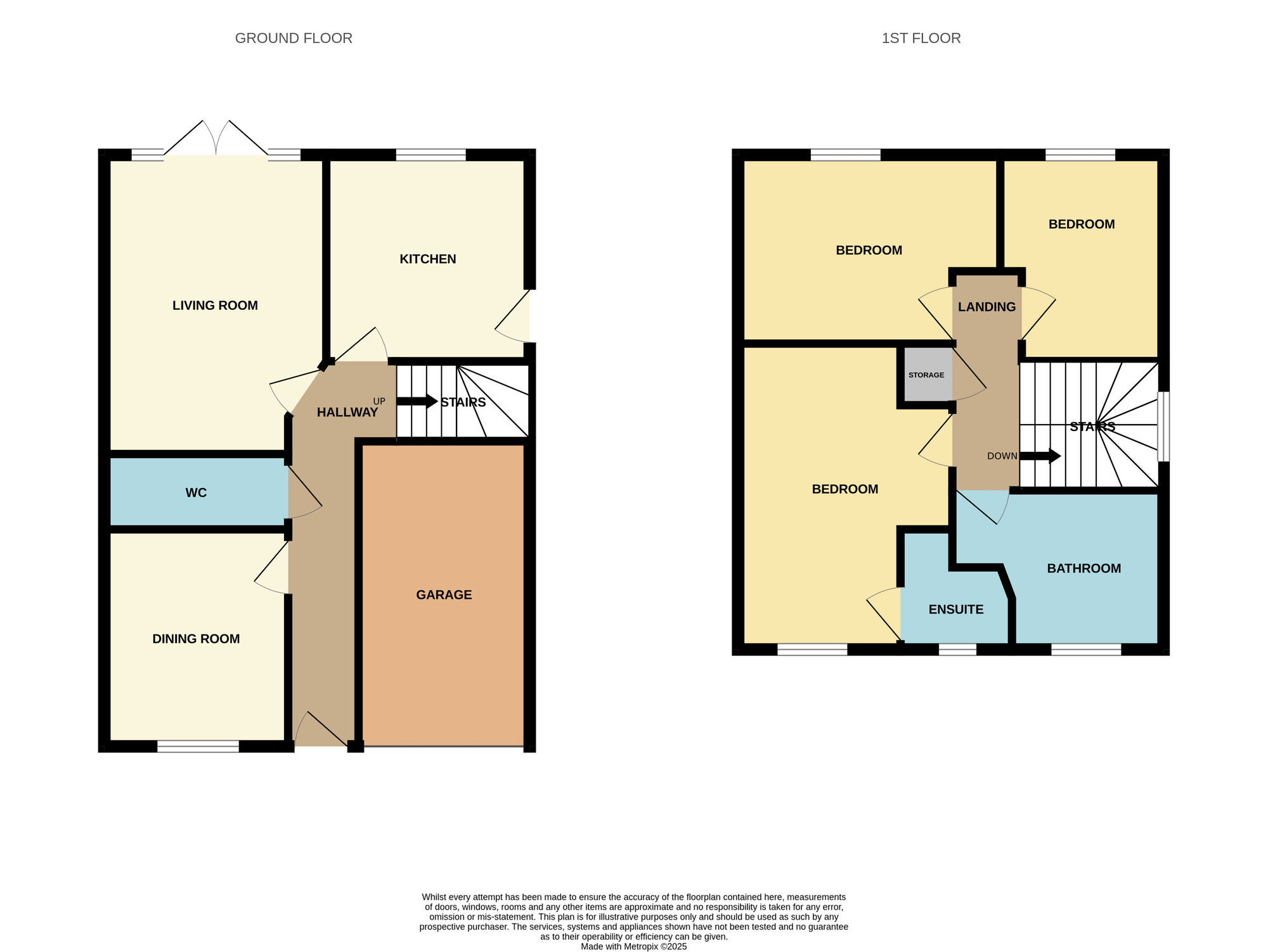 Floorplan of 3 bedroom Detached House for sale, Nightingale Road, Guisborough, North Yorkshire, TS14