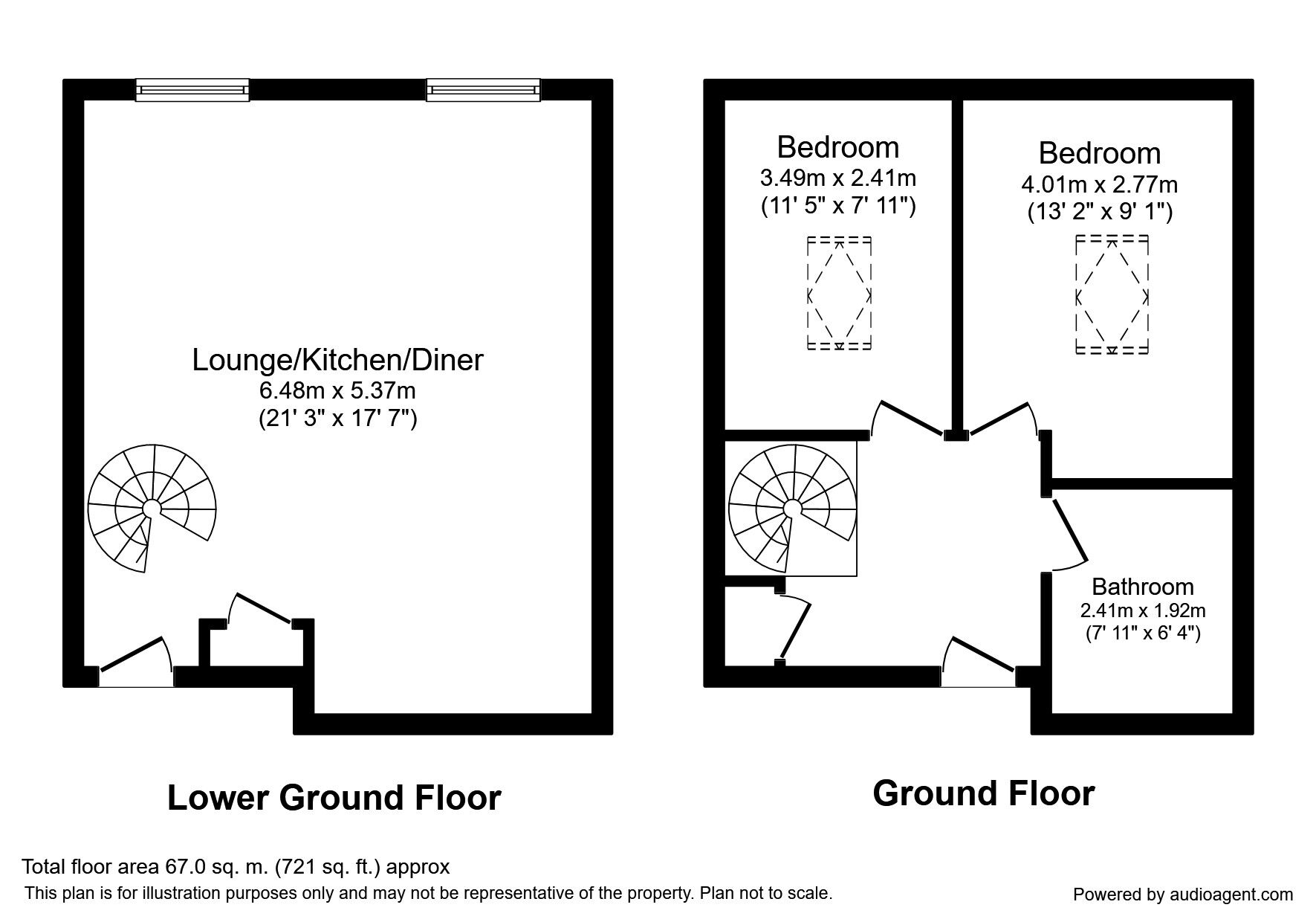 Floorplan of 2 bedroom  Flat to rent, Garden Street North, Halifax, West Yorkshire, HX3