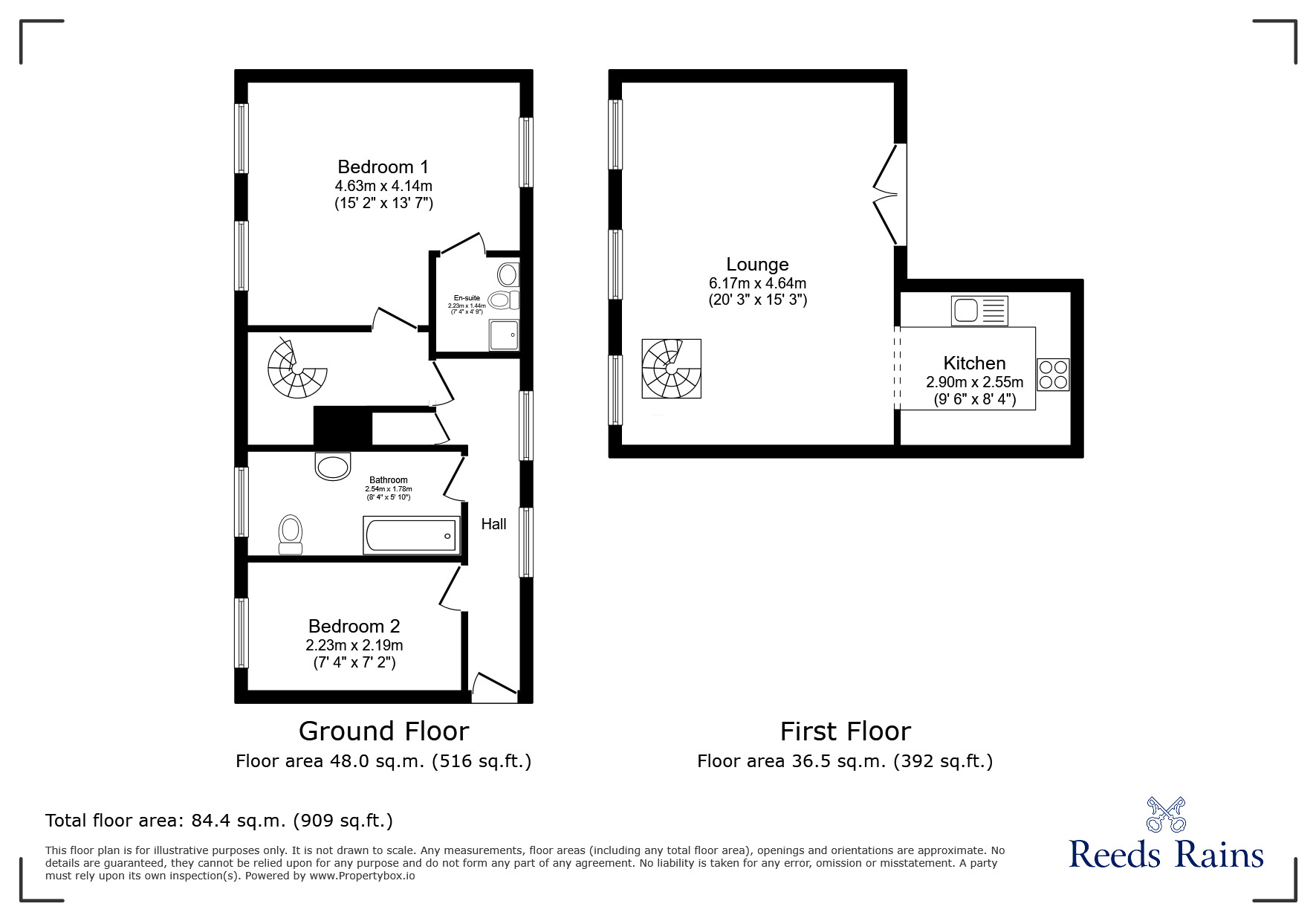 Floorplan of 2 bedroom  Flat to rent, Bull Green, Halifax, West Yorkshire, HX1