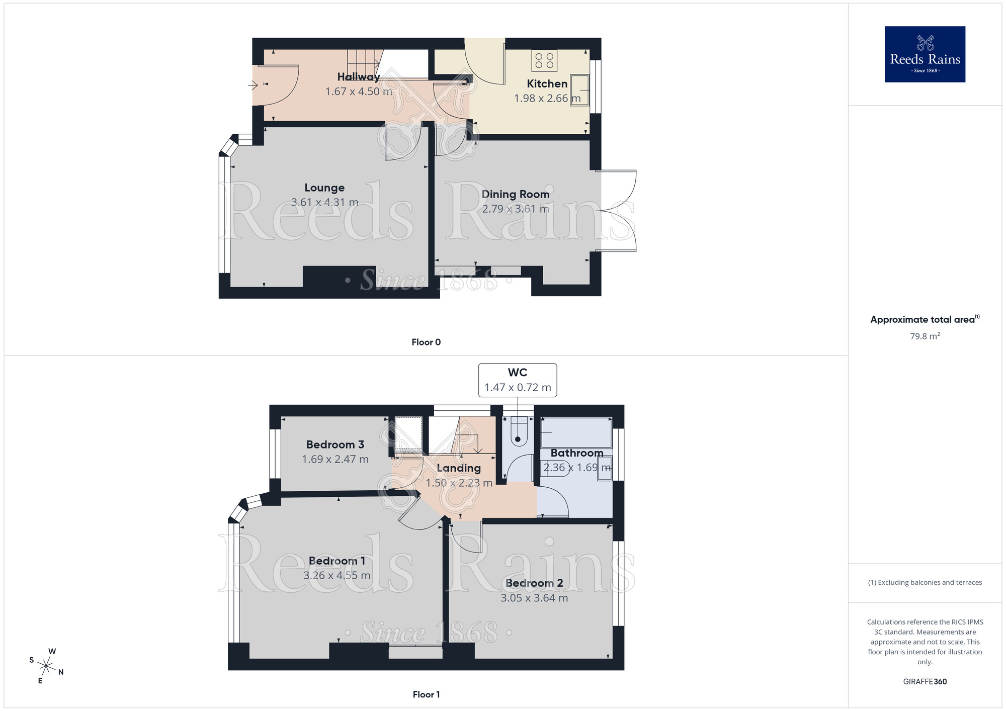 Floorplan of 3 bedroom Semi Detached House to rent, Green Park Avenue, Halifax, West Yorkshire, HX3