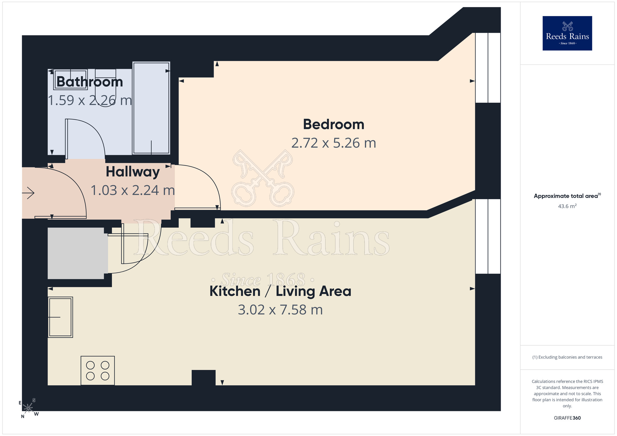 Floorplan of 1 bedroom Flat to rent, Pellon Lane, Halifax, West Yorkshire, HX1
