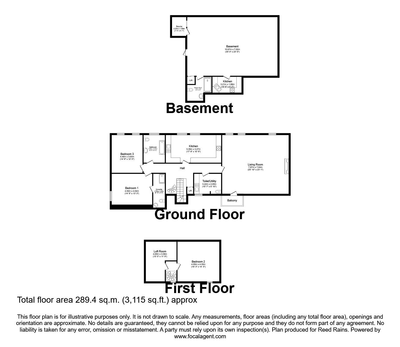 Floorplan of 3 bedroom Flat to rent, King Cross Street, Halifax, West Yorkshire, HX1