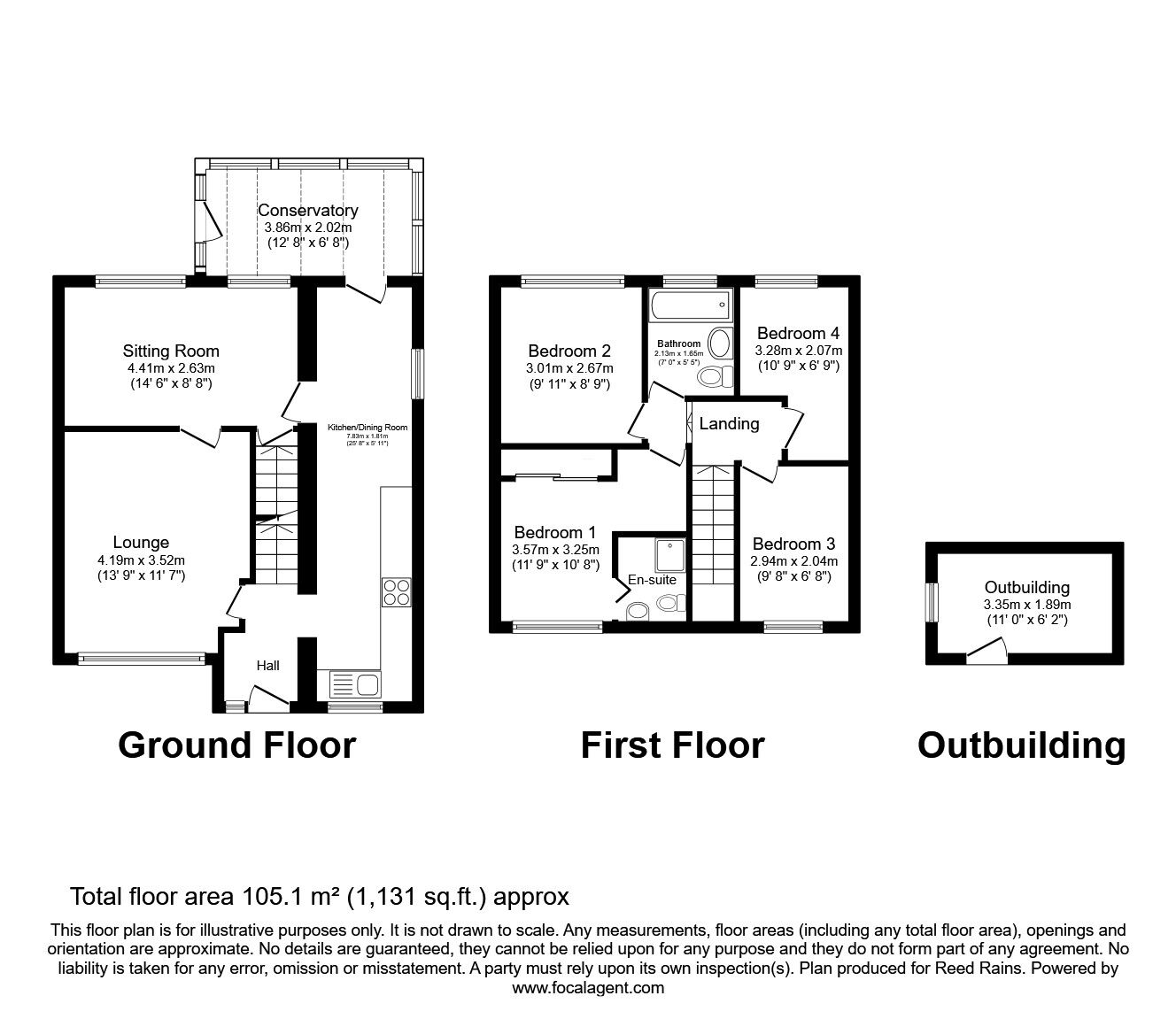 Floorplan of 4 bedroom Semi Detached House for sale, Gleanings Avenue, Halifax, West Yorkshire, HX2