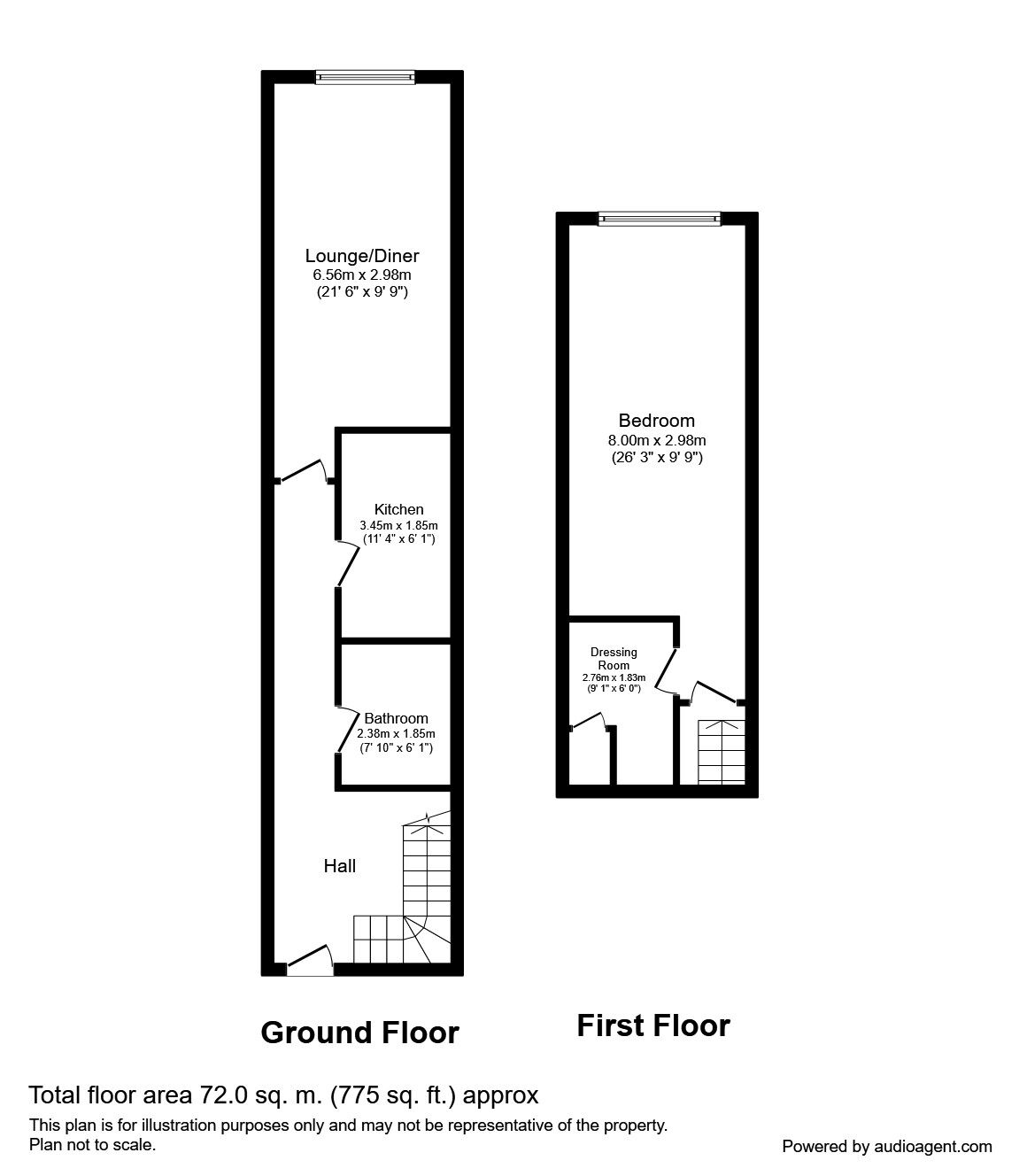 Floorplan of 1 bedroom  Flat for sale, Rishworth Mill Lane, Rishworth, West Yorkshire, HX6