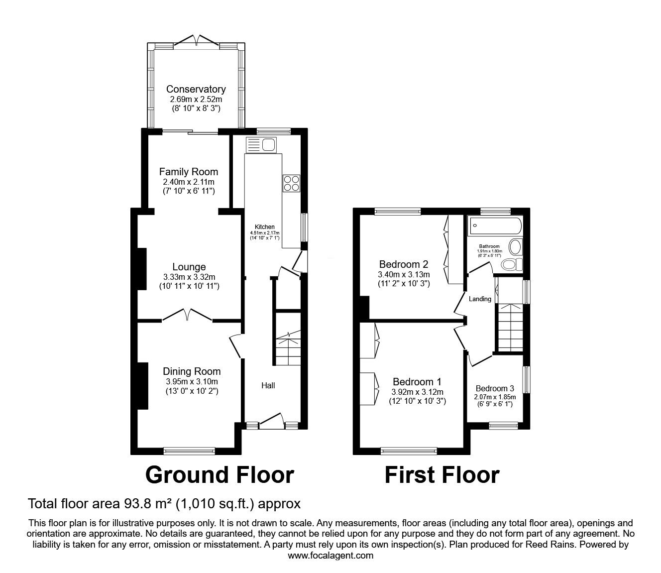 Floorplan of 3 bedroom Semi Detached House for sale, Mount Avenue, Halifax, West Yorkshire, HX2