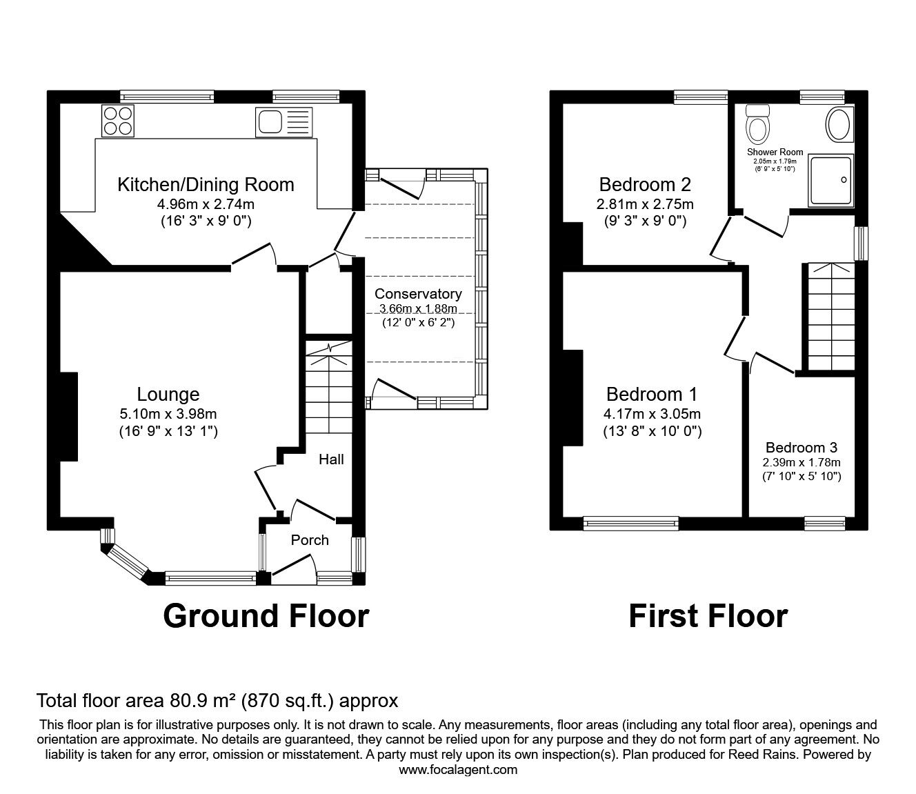 Floorplan of 3 bedroom Semi Detached House for sale, Moorlands Crescent, Halifax, West Yorkshire, HX2