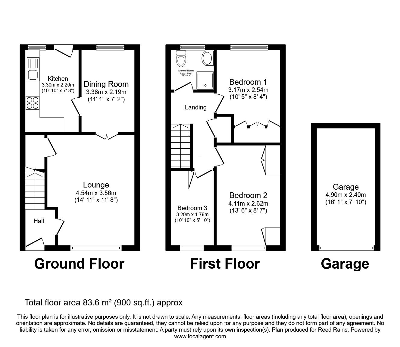 Floorplan of 3 bedroom Mid Terrace House for sale, Stretchgate Lane, Halifax, West Yorkshire, HX2