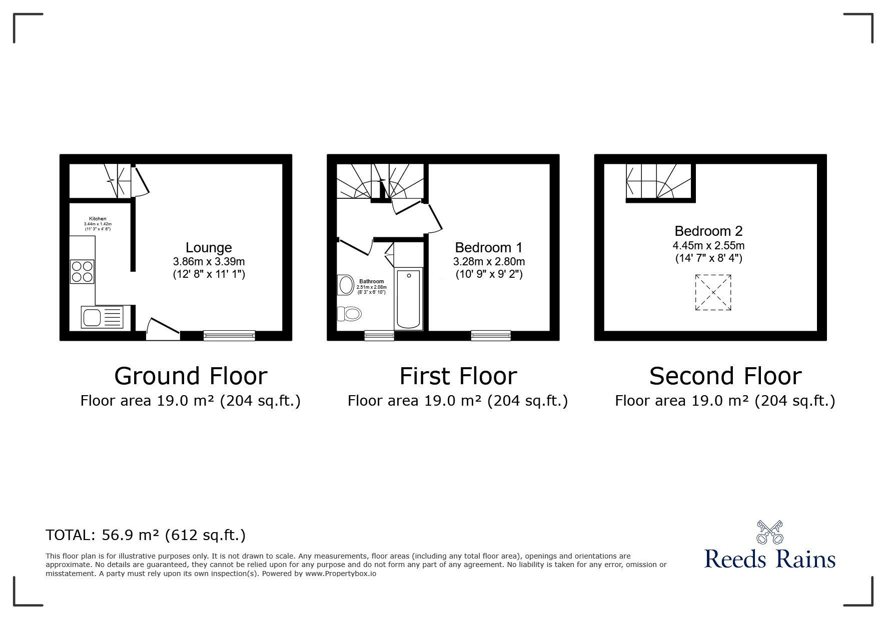 Floorplan of 2 bedroom Mid Terrace House to rent, Grange Street, Halifax, West Yorkshire, HX3