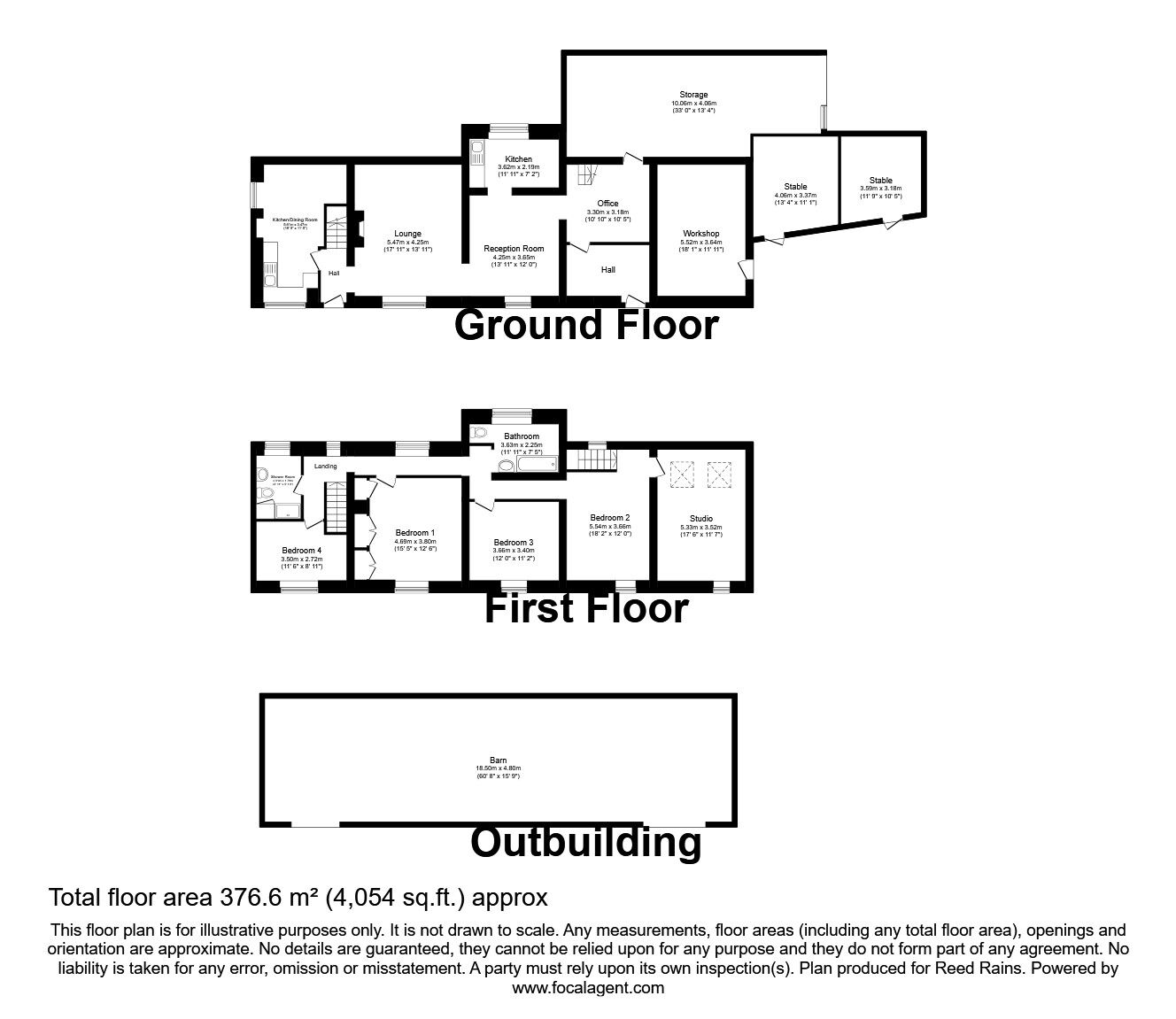 Floorplan of 4 bedroom Detached House for sale, Triangle, Sowerby Bridge, West Yorkshire, HX6