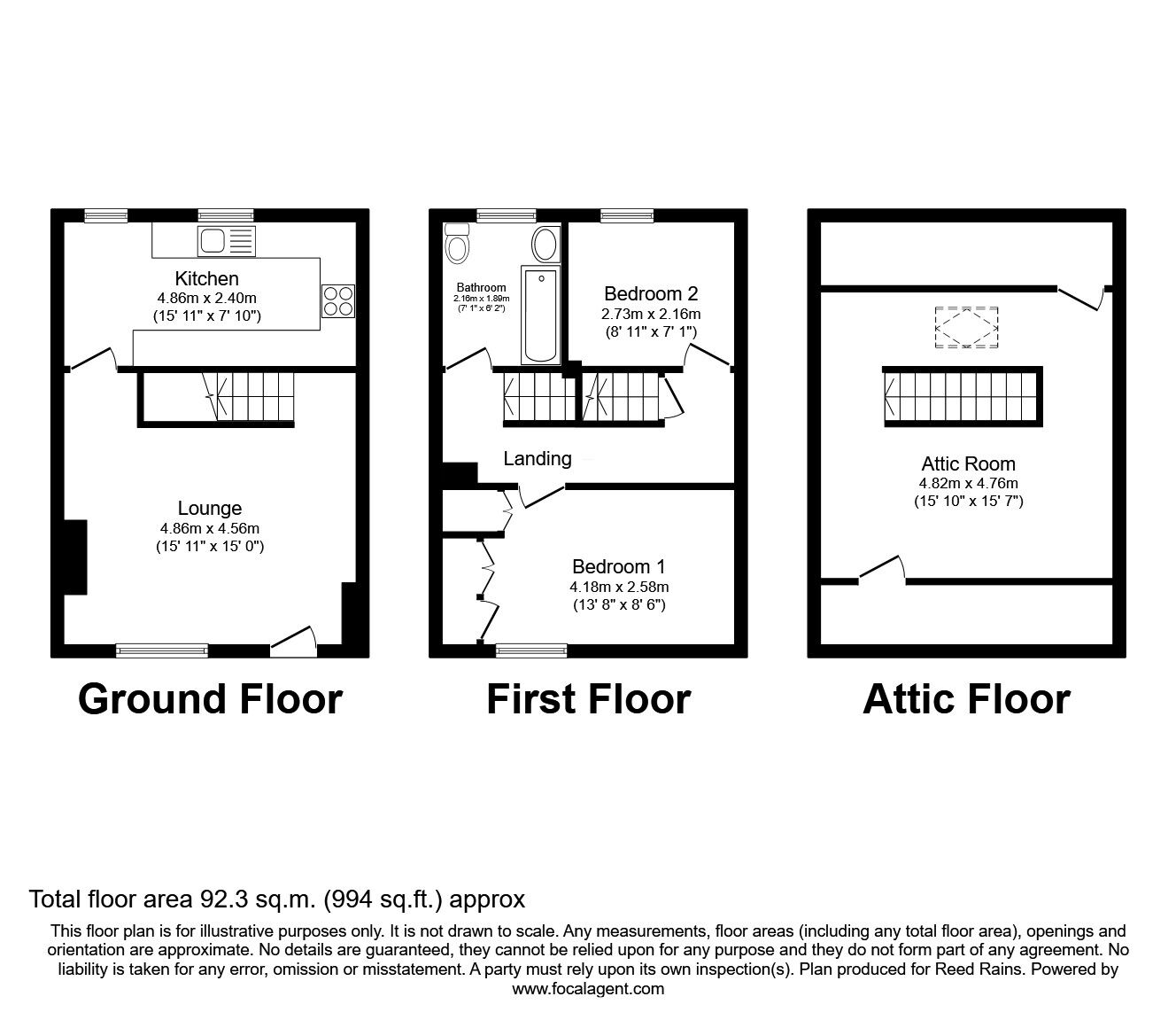 Floorplan of 2 bedroom Mid Terrace Property for sale, Rishworth New Road, Sowerby Bridge, West Yorkshire, HX6