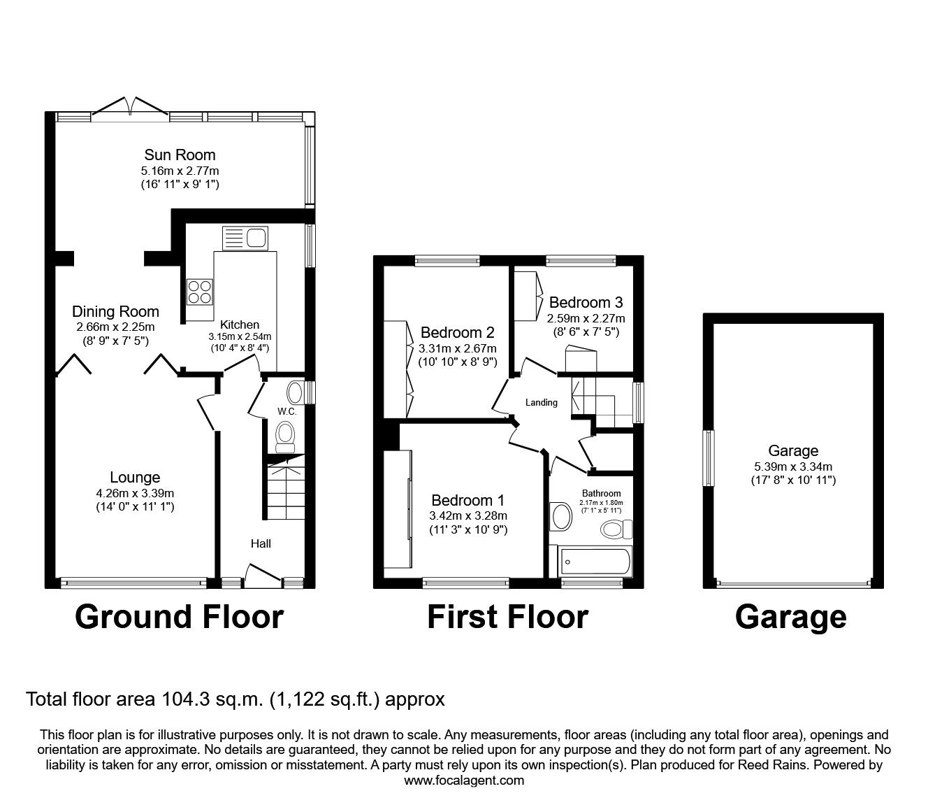 Floorplan of 3 bedroom Semi Detached House for sale, Birkdale Grove, Halifax, West Yorkshire, HX2