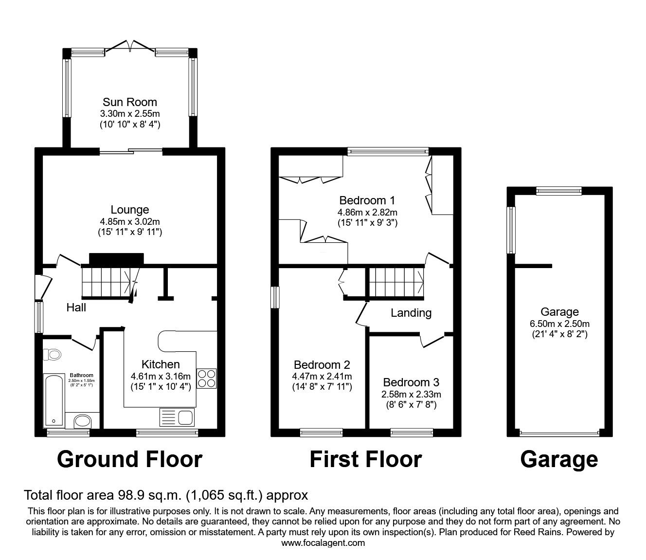 Floorplan of 3 bedroom Semi Detached House for sale, Haugh End Lane, Sowerby Bridge, West Yorkshire, HX6