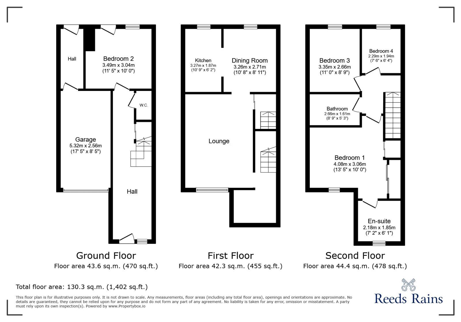 Floorplan of 4 bedroom Mid Terrace House for sale, Oakwood Gardens, Halifax, West Yorkshire, HX2