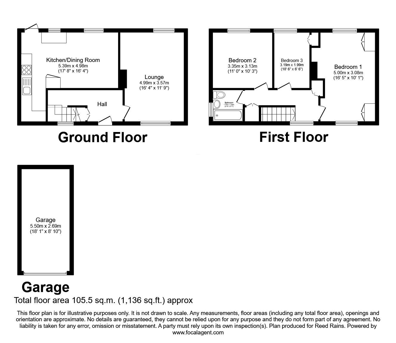 Floorplan of 3 bedroom Semi Detached House for sale, Alder Grove, Halifax, West Yorkshire, HX2