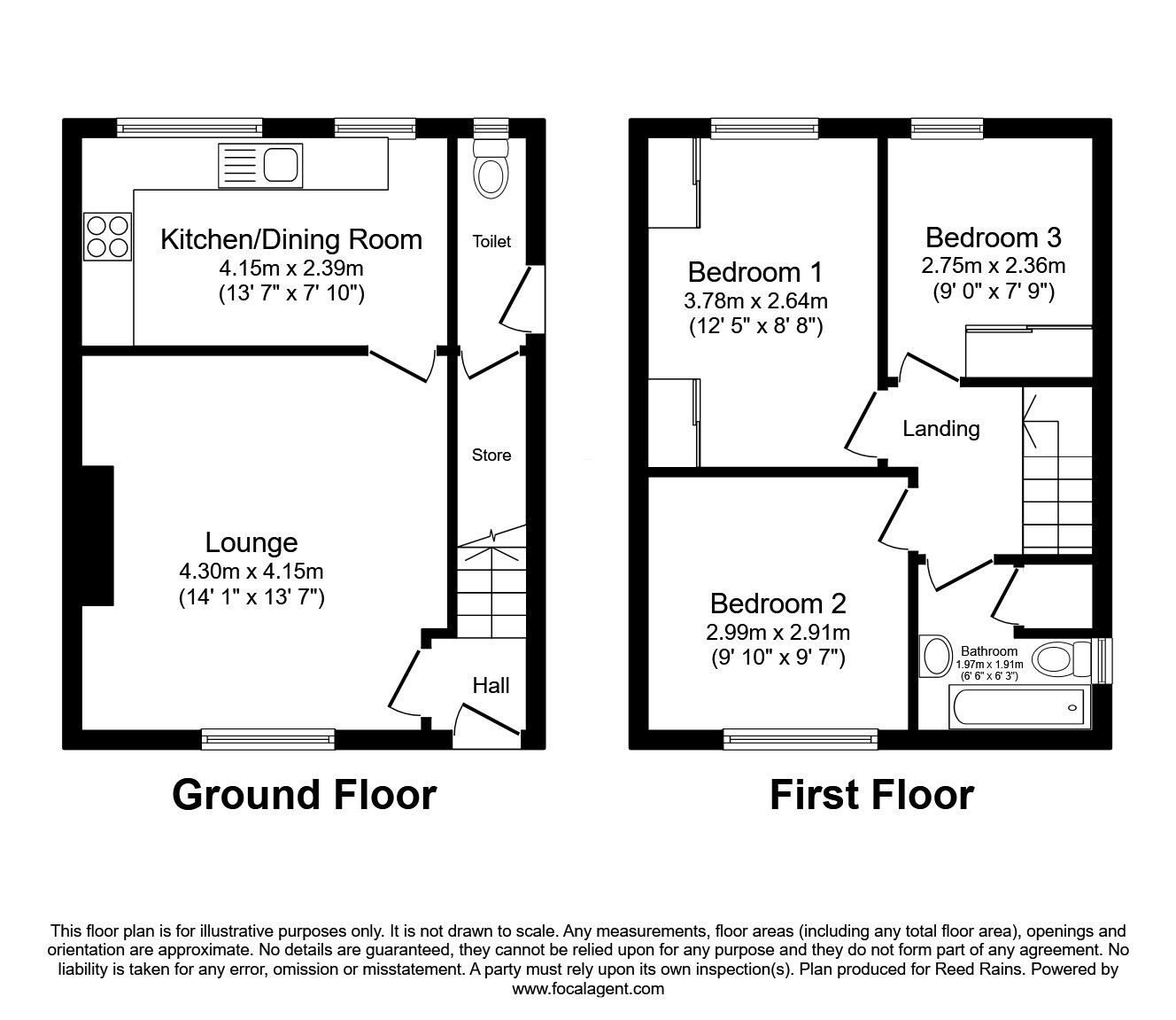Floorplan of 3 bedroom Semi Detached House for sale, Pollit Avenue, Sowerby Bridge, West Yorkshire, HX6