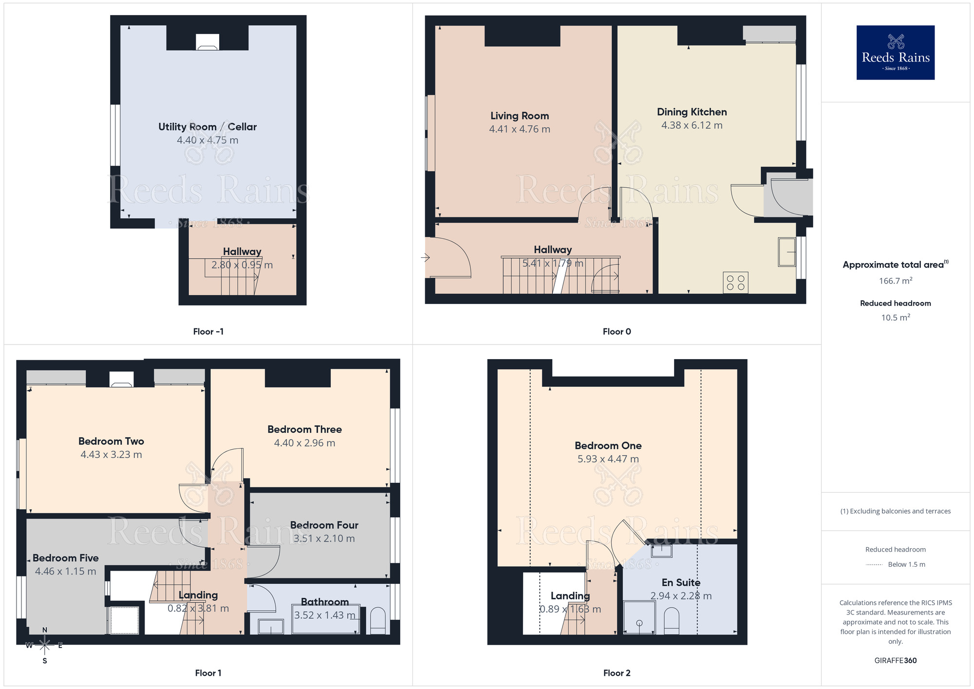 Floorplan of 5 bedroom Mid Terrace House for sale, Beverley Place, Halifax, West Yorkshire, HX3