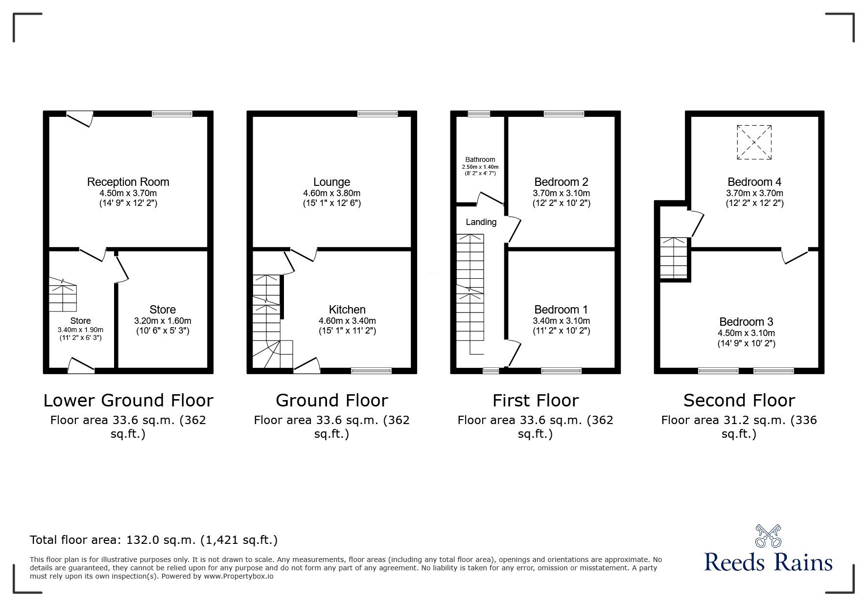 Floorplan of 4 bedroom End Terrace House for sale, Thornton Terrace, Halifax, West Yorkshire, HX1