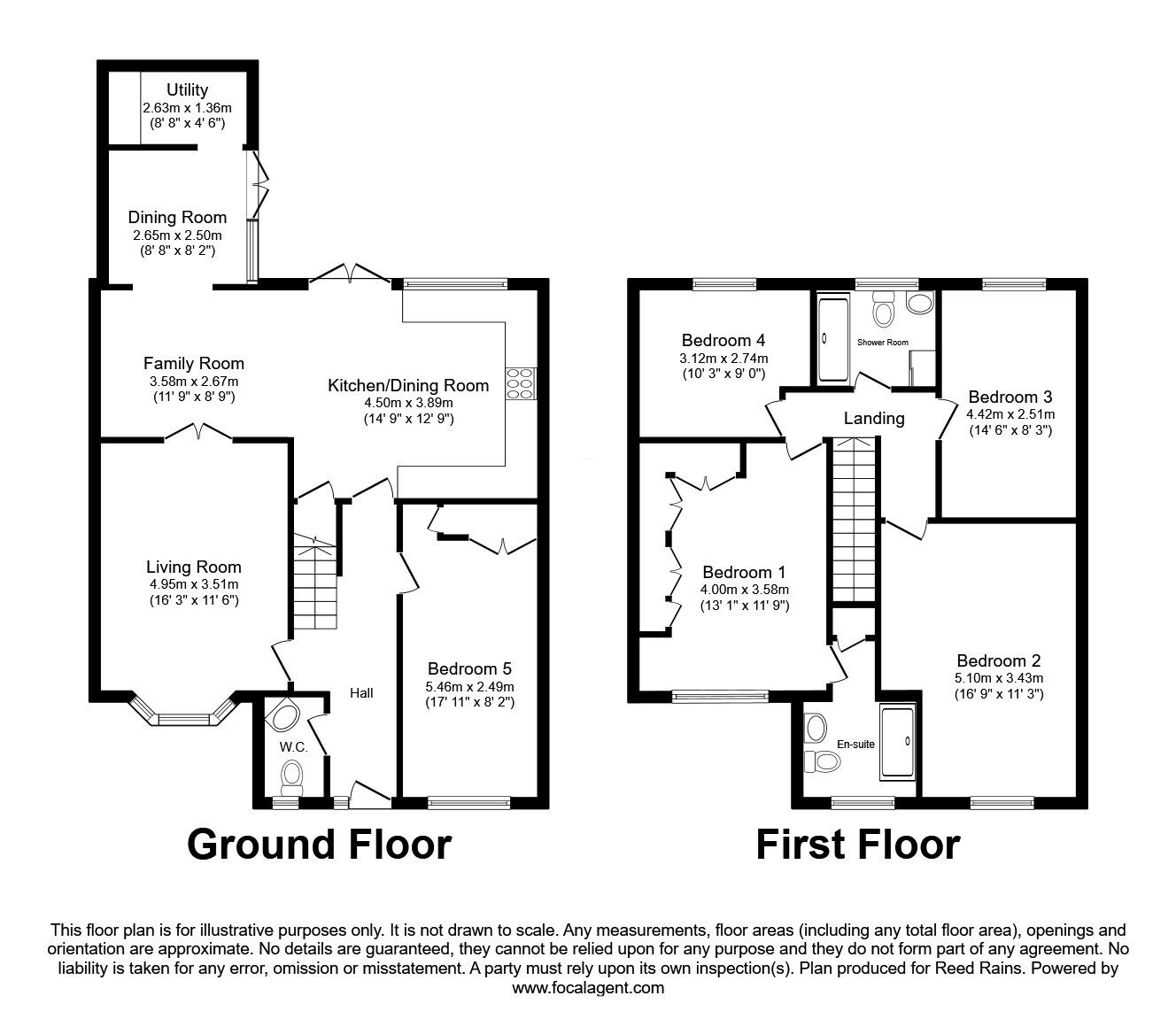 Floorplan of 5 bedroom Detached House for sale, Hops Lane, Halifax, West Yorkshire, HX3