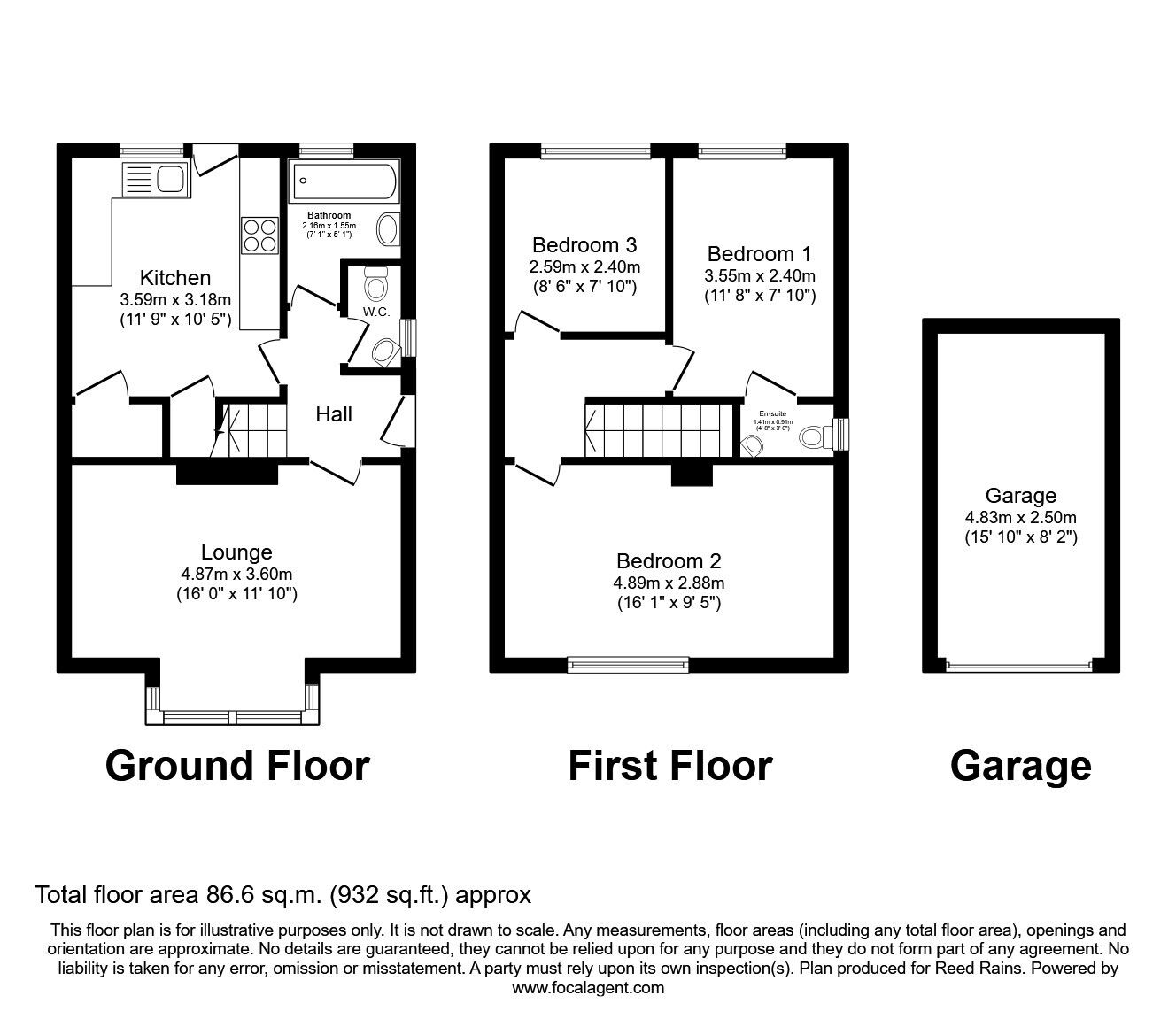 Floorplan of 3 bedroom Semi Detached House for sale, Haugh End Lane, Sowerby Bridge, West Yorkshire, HX6