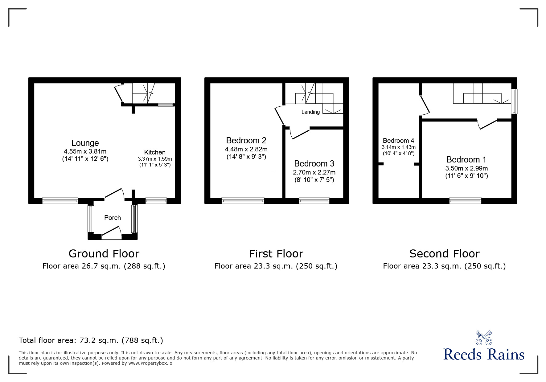 Floorplan of 3 bedroom Mid Terrace House for sale, Livingstone Street, Halifax, West Yorkshire, HX3