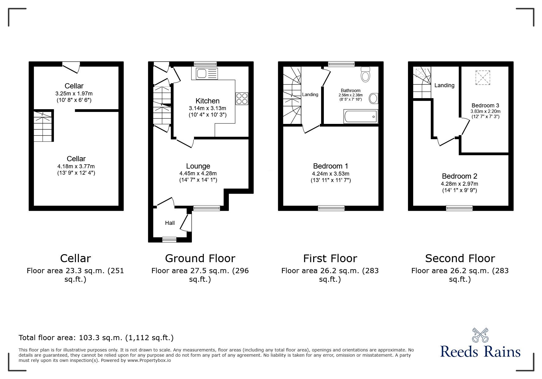 Floorplan of 3 bedroom End Terrace House to rent, Haugh Shaw Road, Halifax, West Yorkshire, HX1