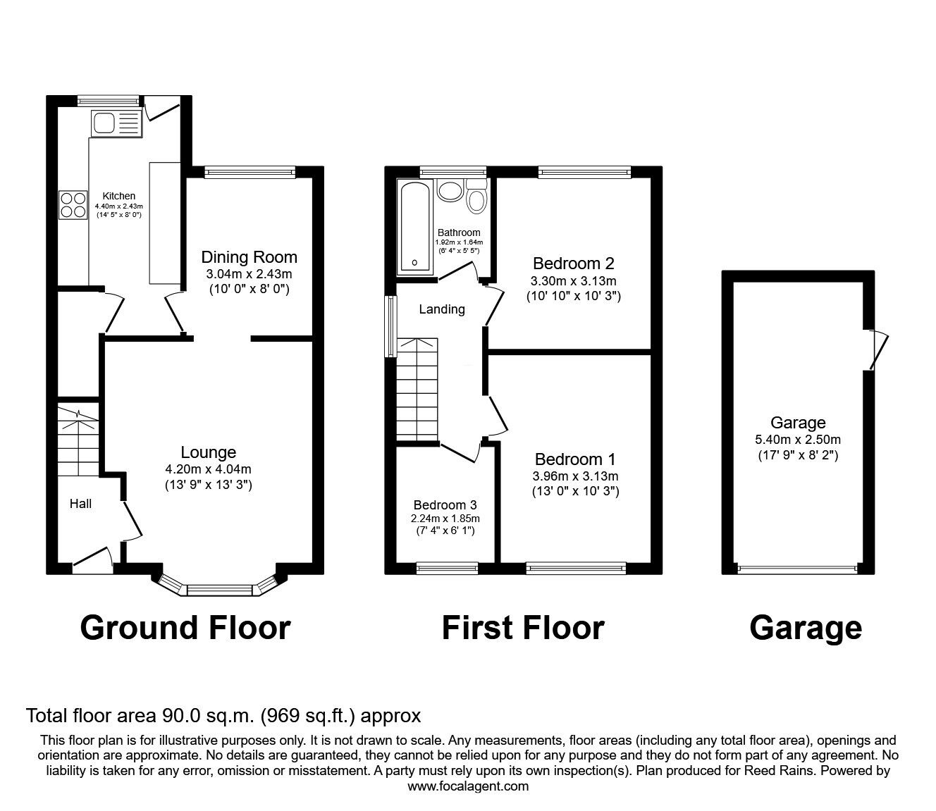 Floorplan of 3 bedroom Semi Detached House for sale, St. Andrews Drive, Brighouse, West Yorkshire, HD6