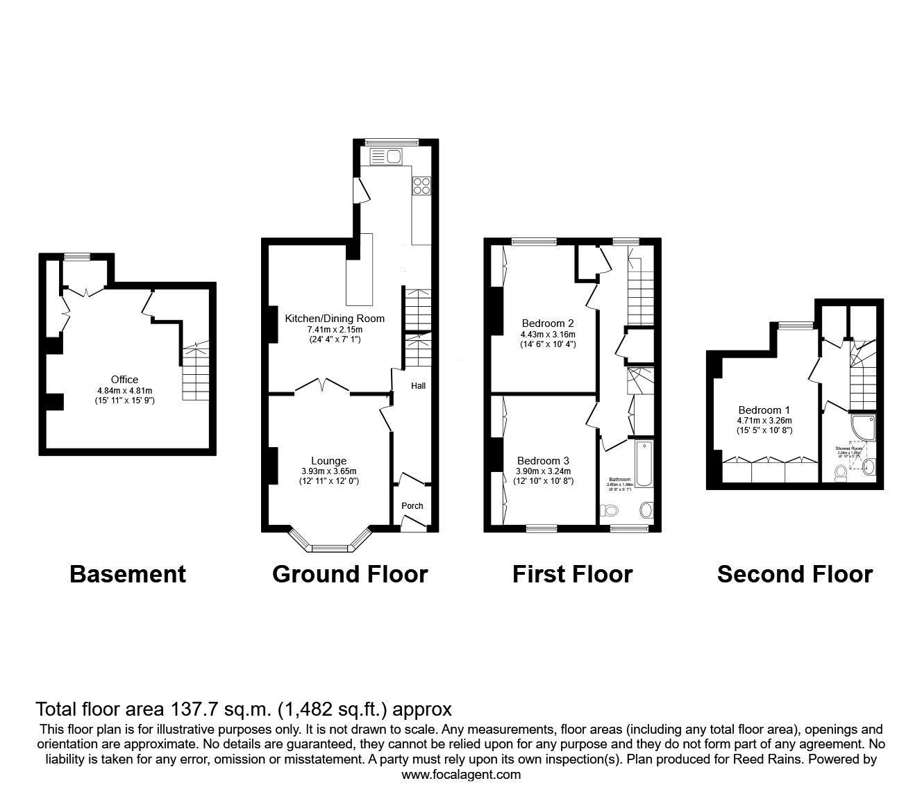 Floorplan of 3 bedroom Mid Terrace House for sale, Beechwood Avenue, Halifax, West Yorkshire, HX2