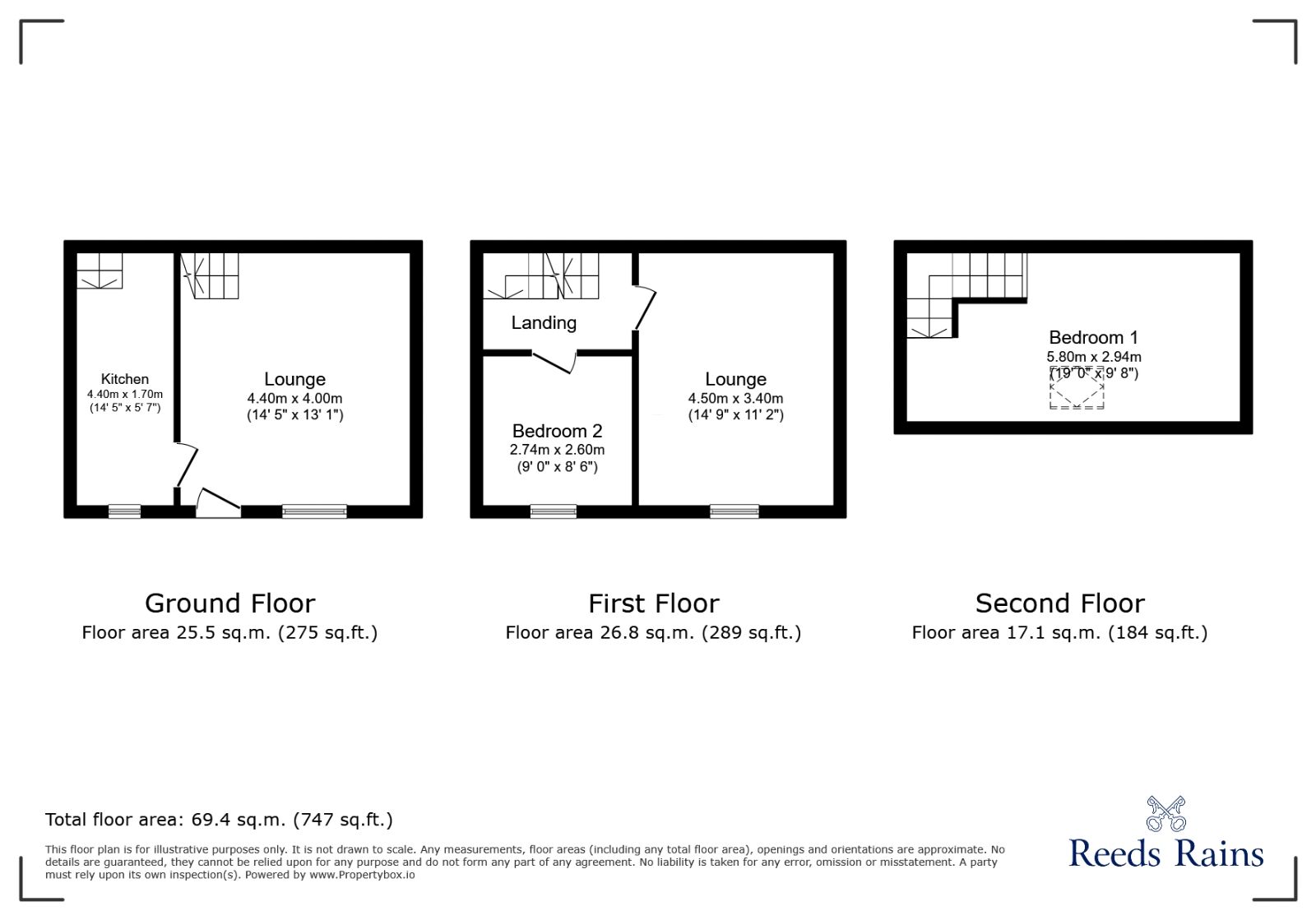 Floorplan of 2 bedroom Mid Terrace House for sale, Surrey Street, Halifax, West Yorkshire, HX1