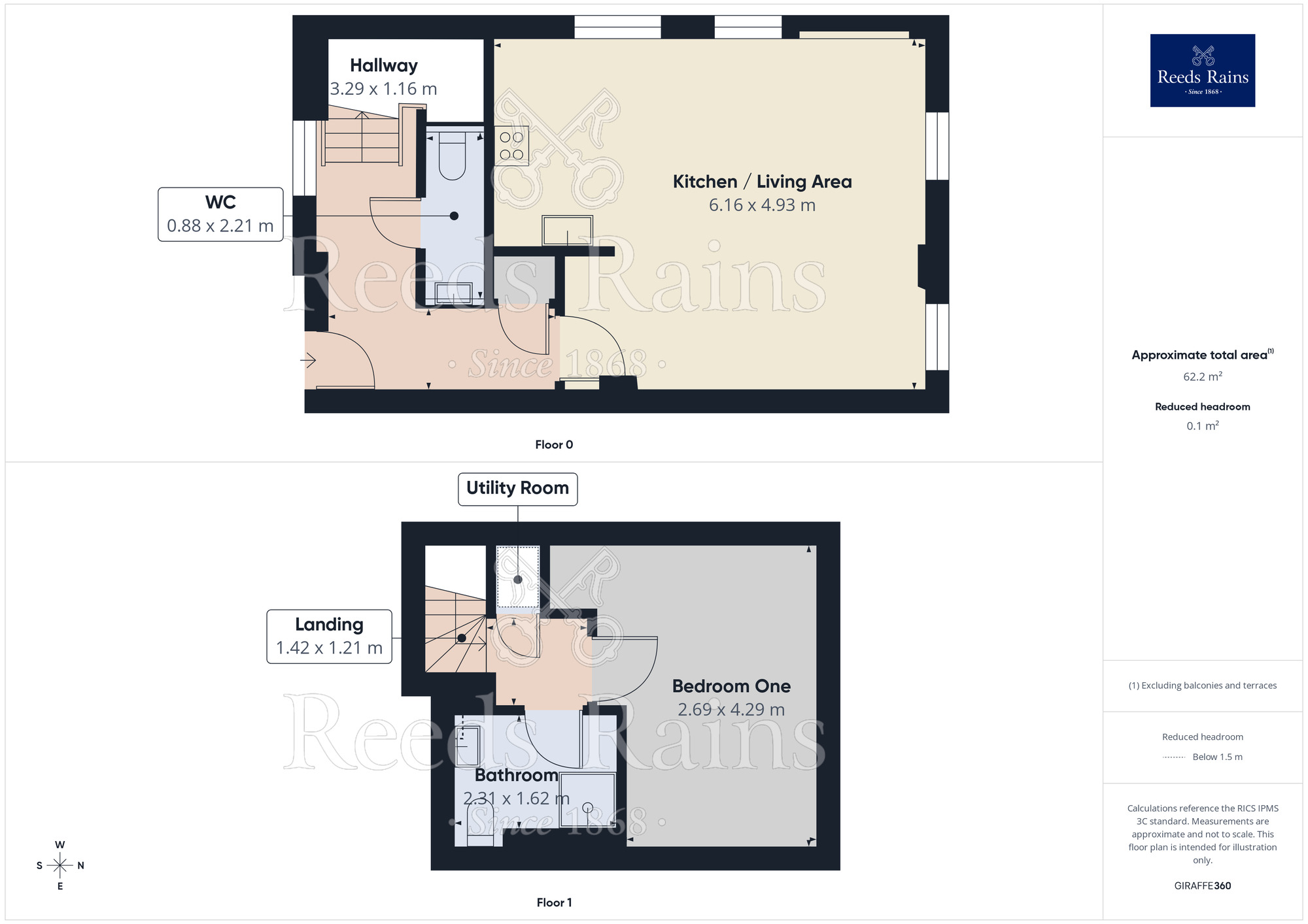 Floorplan of 1 bedroom Flat for sale, Charlotte Close, Halifax, West Yorkshire, HX1