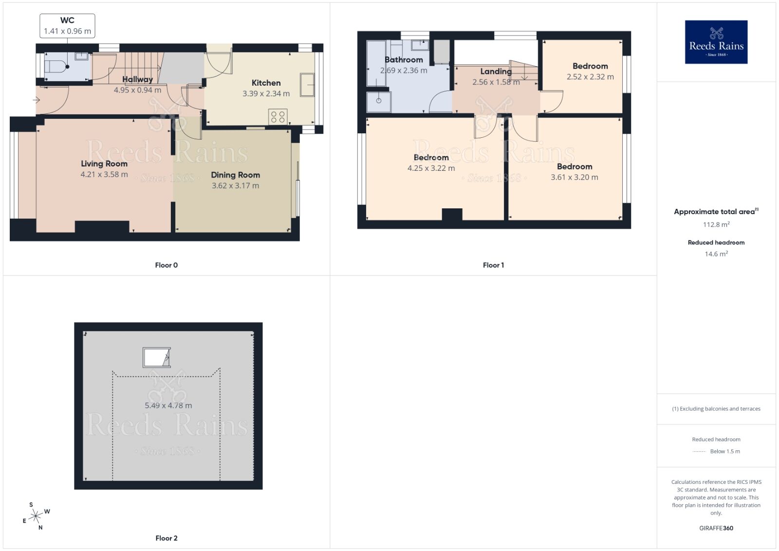 Floorplan of 3 bedroom Semi Detached House for sale, School Lane, Illingworth, West Yorkshire, HX2