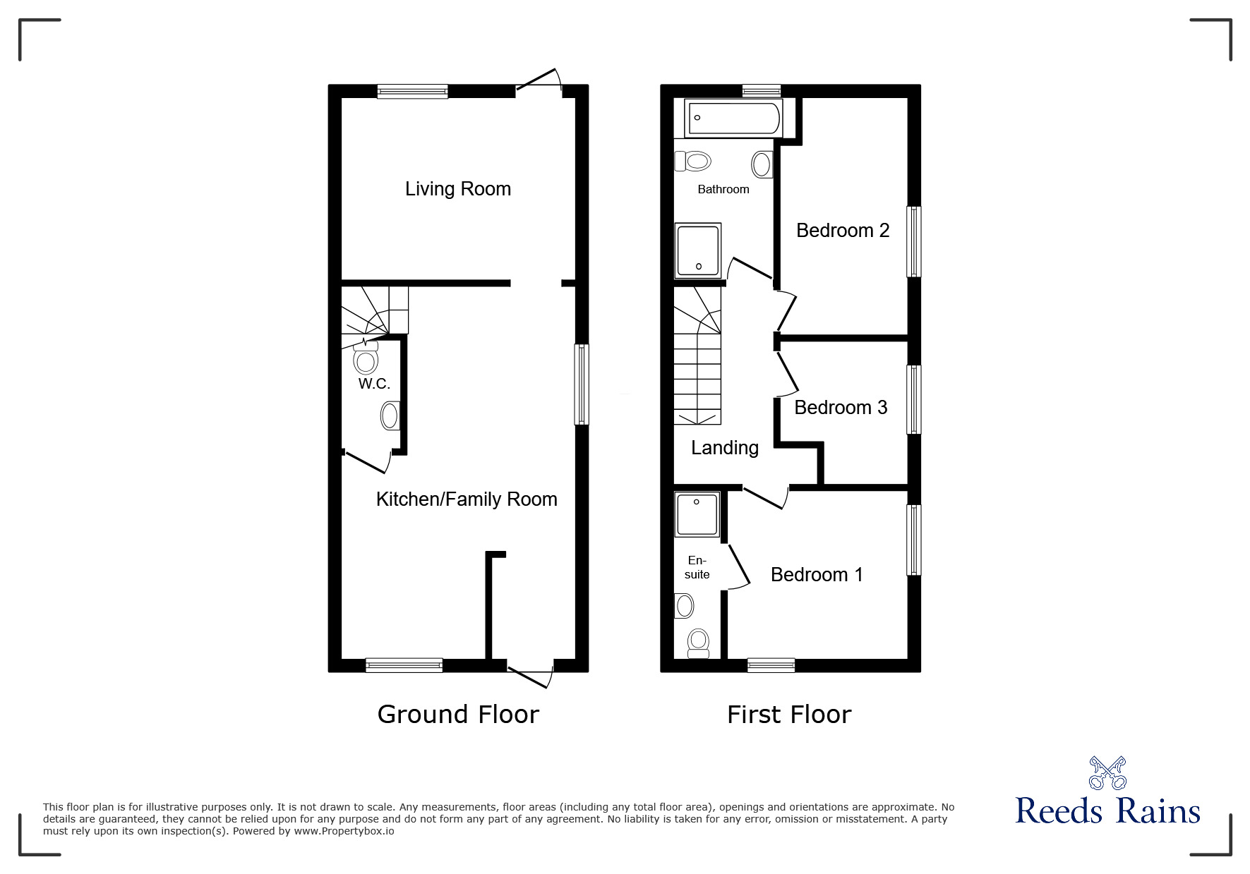 Floorplan of 3 bedroom End Terrace House for sale, Shaw Lane, Rishworth, West Yorkshire, HX6
