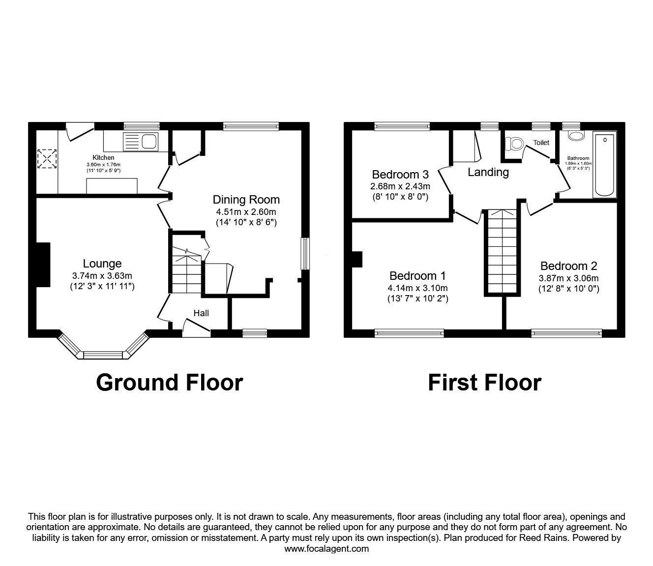 Floorplan of 3 bedroom End Terrace House for sale, Longhouse Road, Halifax, West Yorkshire, HX2