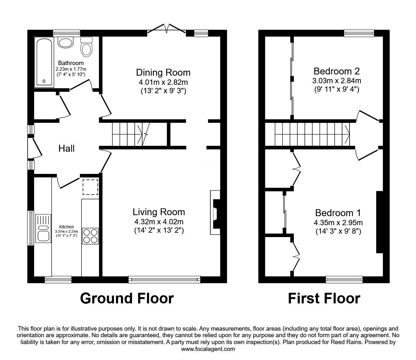 Floorplan of 2 bedroom Semi Detached House for sale, Lower Edge Road, Elland, West Yorkshire, HX5