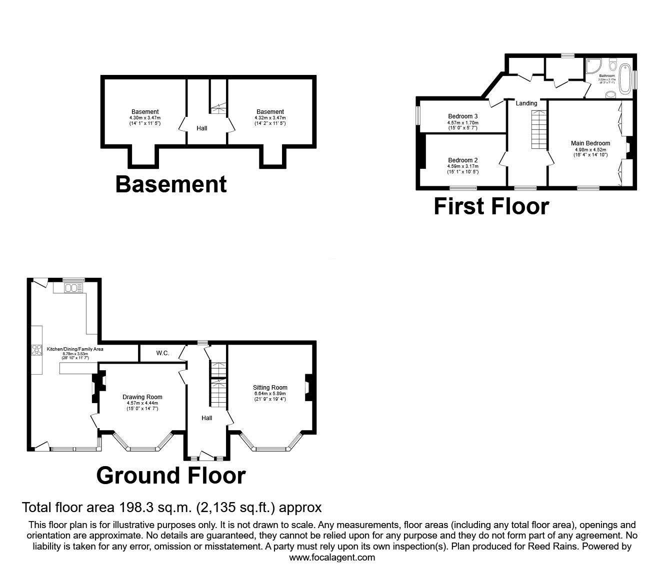 Floorplan of 3 bedroom Detached House for sale, Dewsbury Road, Cleckheaton, West Yorkshire, BD19