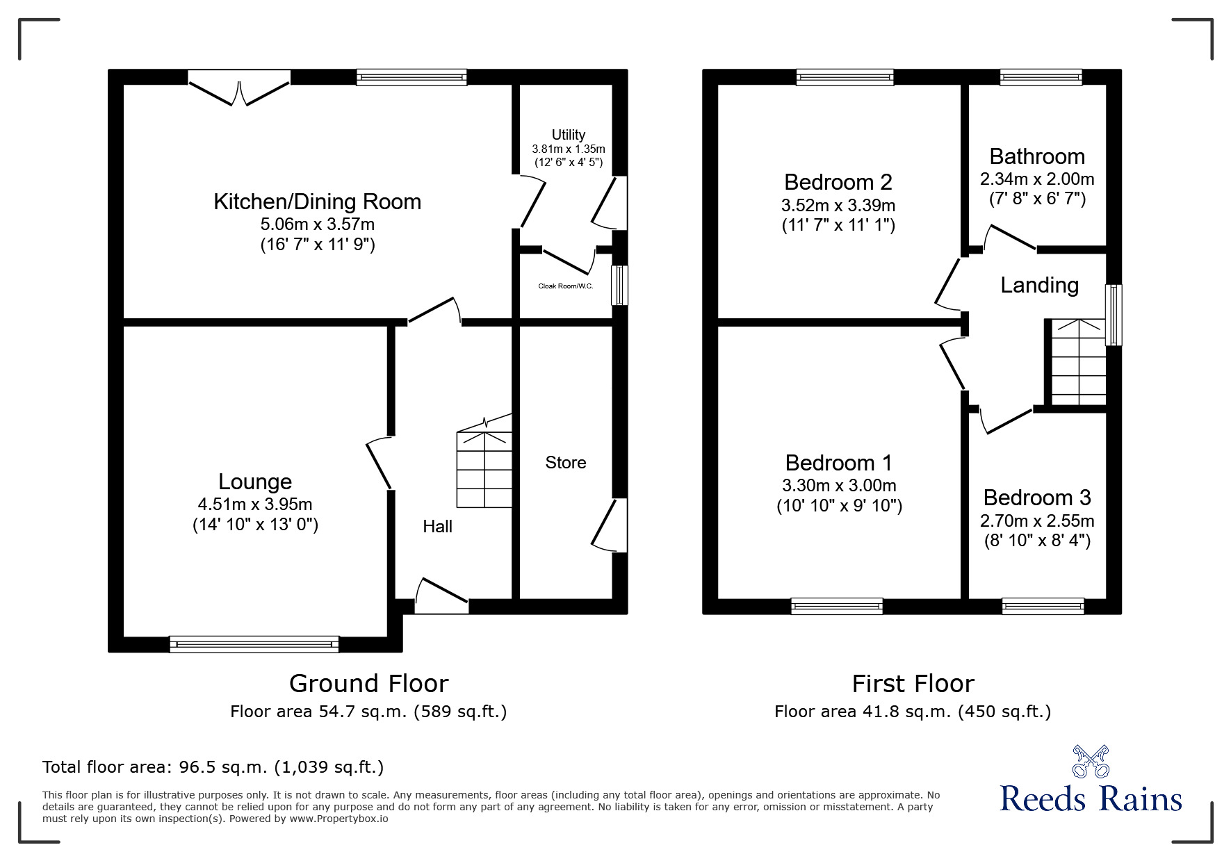 Floorplan of 3 bedroom Semi Detached House for sale, Highlands Lane, Halifax, West Yorkshire, HX2