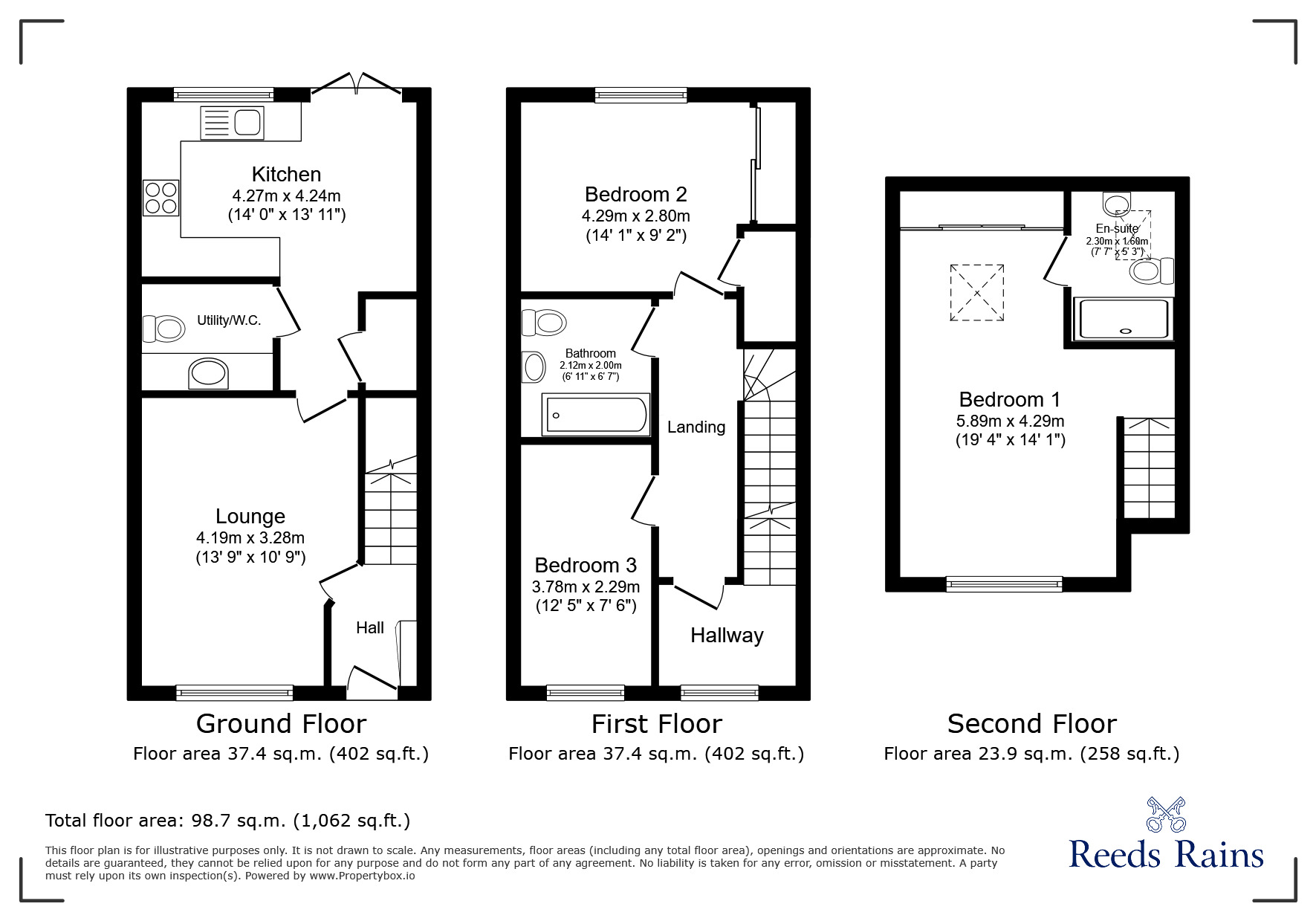 Floorplan of 3 bedroom Semi Detached House for sale, Willow Lane, Hipperholme, West Yorkshire, HX3