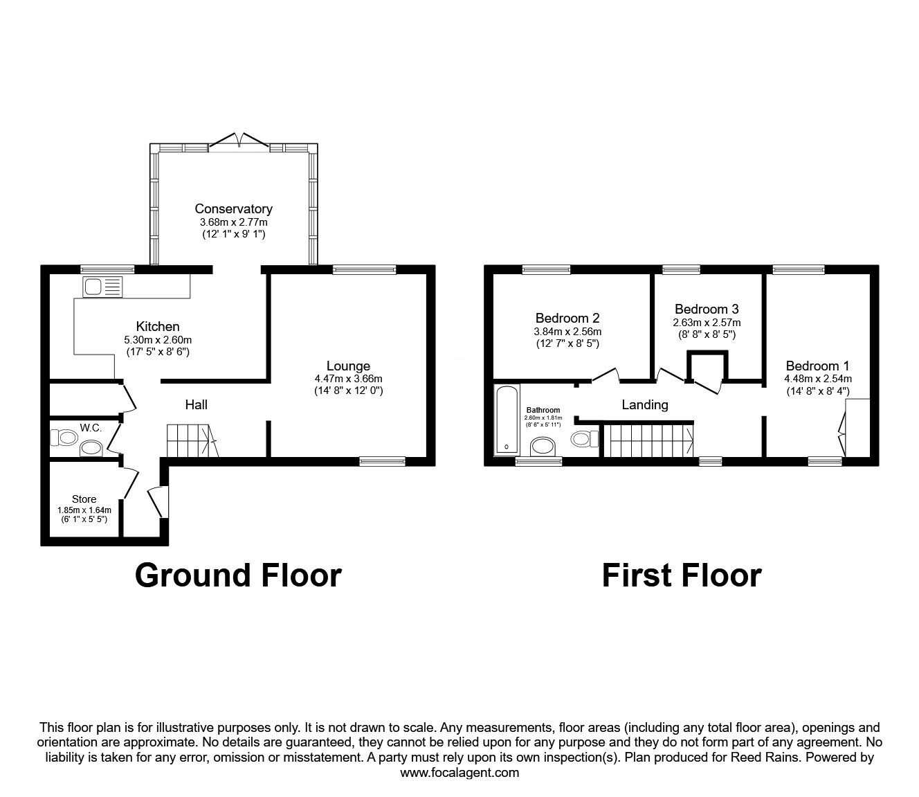 Floorplan of 3 bedroom Mid Terrace House for sale, North Byland, Halifax, West Yorkshire, HX2