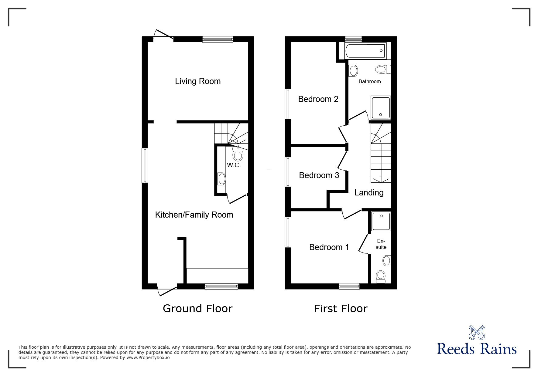 Floorplan of 3 bedroom End Terrace House for sale, Shaw Lane, Rishworth, West Yorkshire, HX6