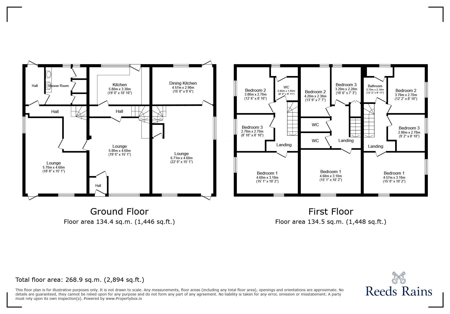 Floorplan of 5 bedroom Detached House for sale, Shaw Lane, Rishworth, West Yorkshire, HX6