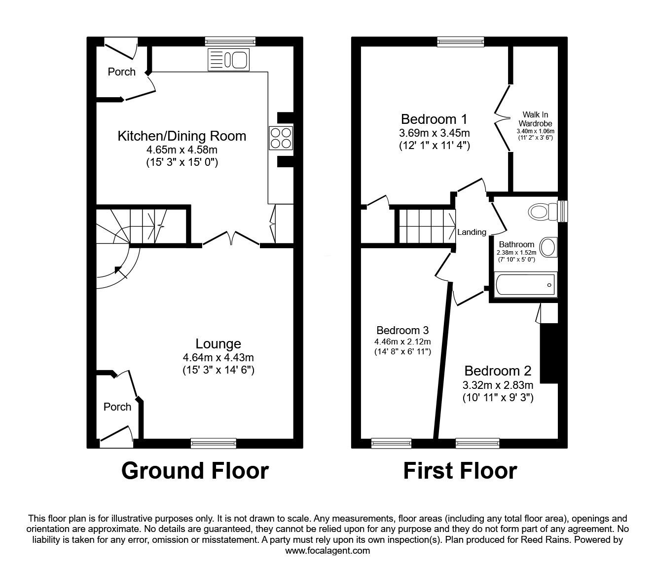 Floorplan of 3 bedroom End Terrace House for sale, Ovenden Road, Halifax, West Yorkshire, HX3