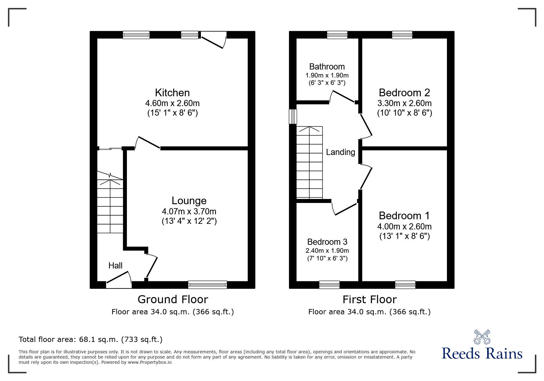 Floorplan of 3 bedroom Semi Detached House for sale, Greenacres Grove, Halifax, West Yorkshire, HX3