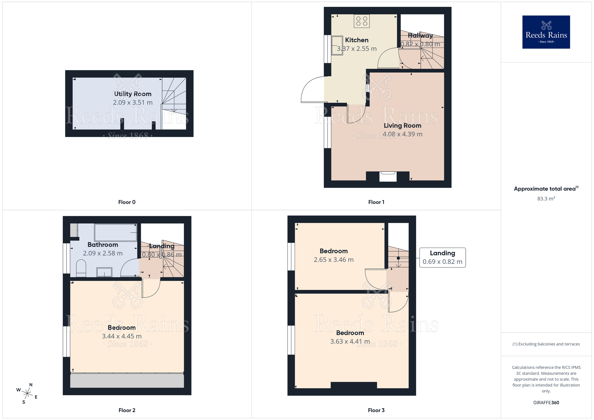 Floorplan of 3 bedroom Mid Terrace House for sale, Upper Fountain Street, Sowerby Bridge, West Yorkshire, HX6