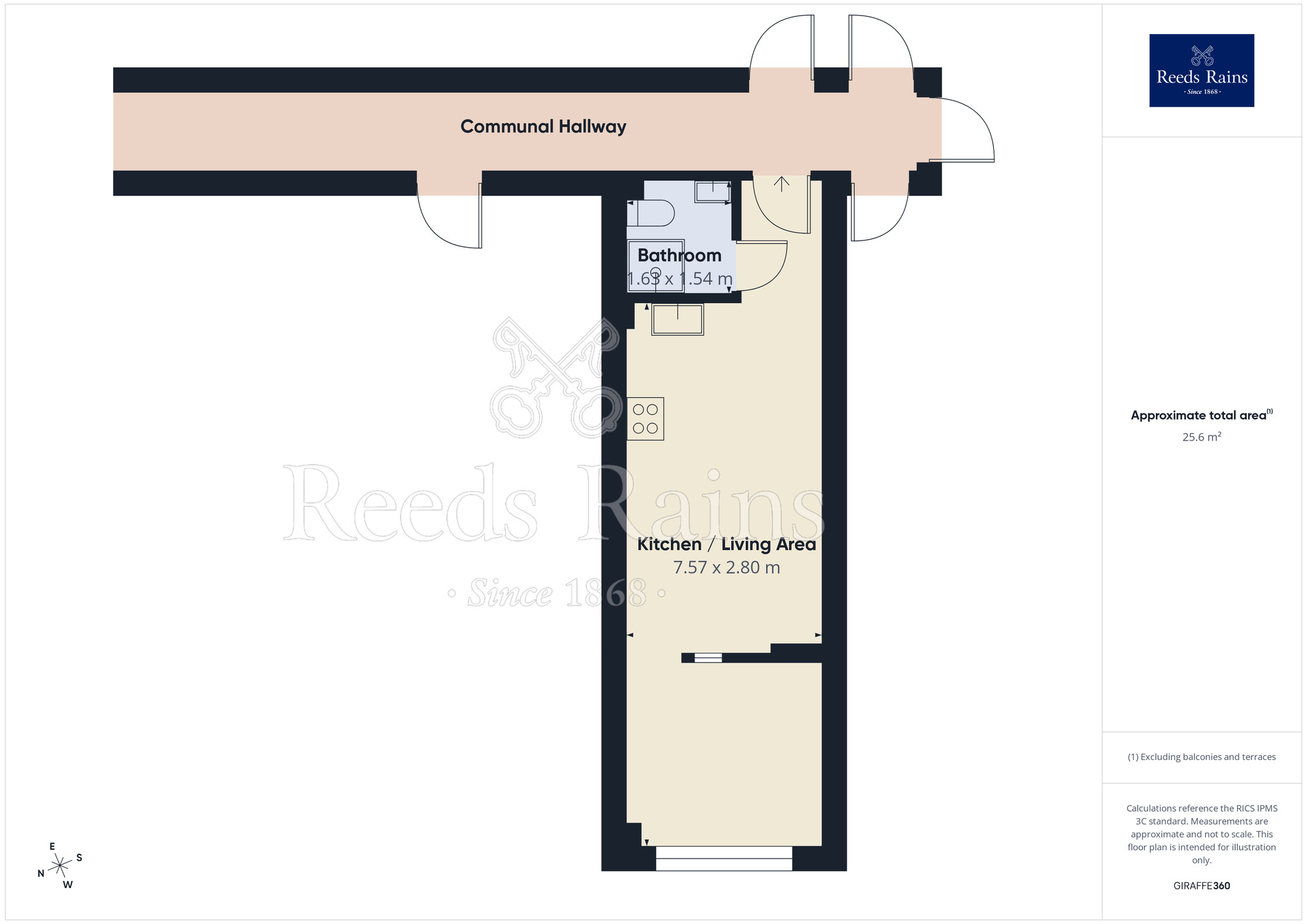Floorplan of Flat to rent, Blackwall, Halifax, West Yorkshire, HX1